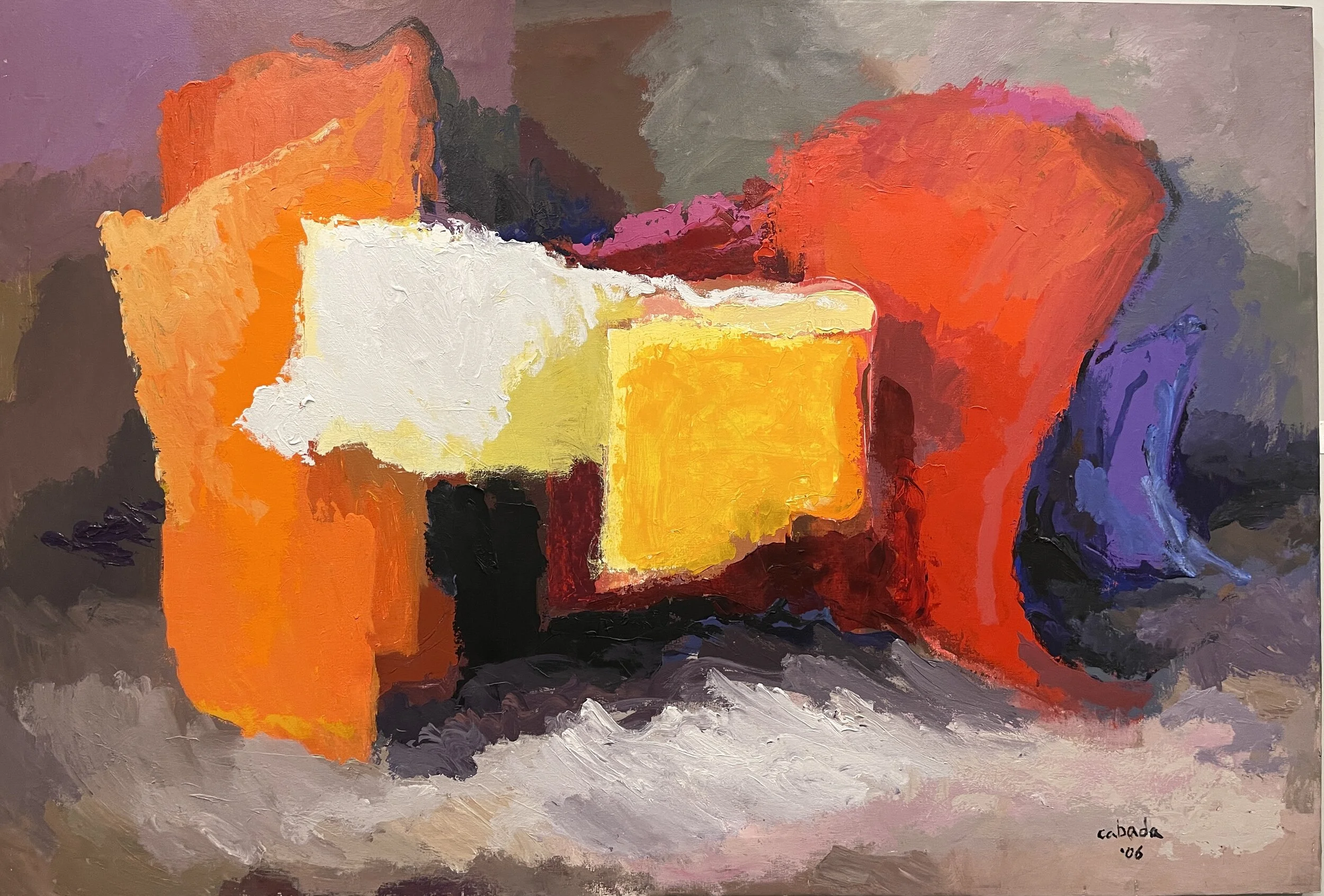 "Cubistic Reminiscence", 2006, Acrylic on Canvas, 54.5 x 80 in.