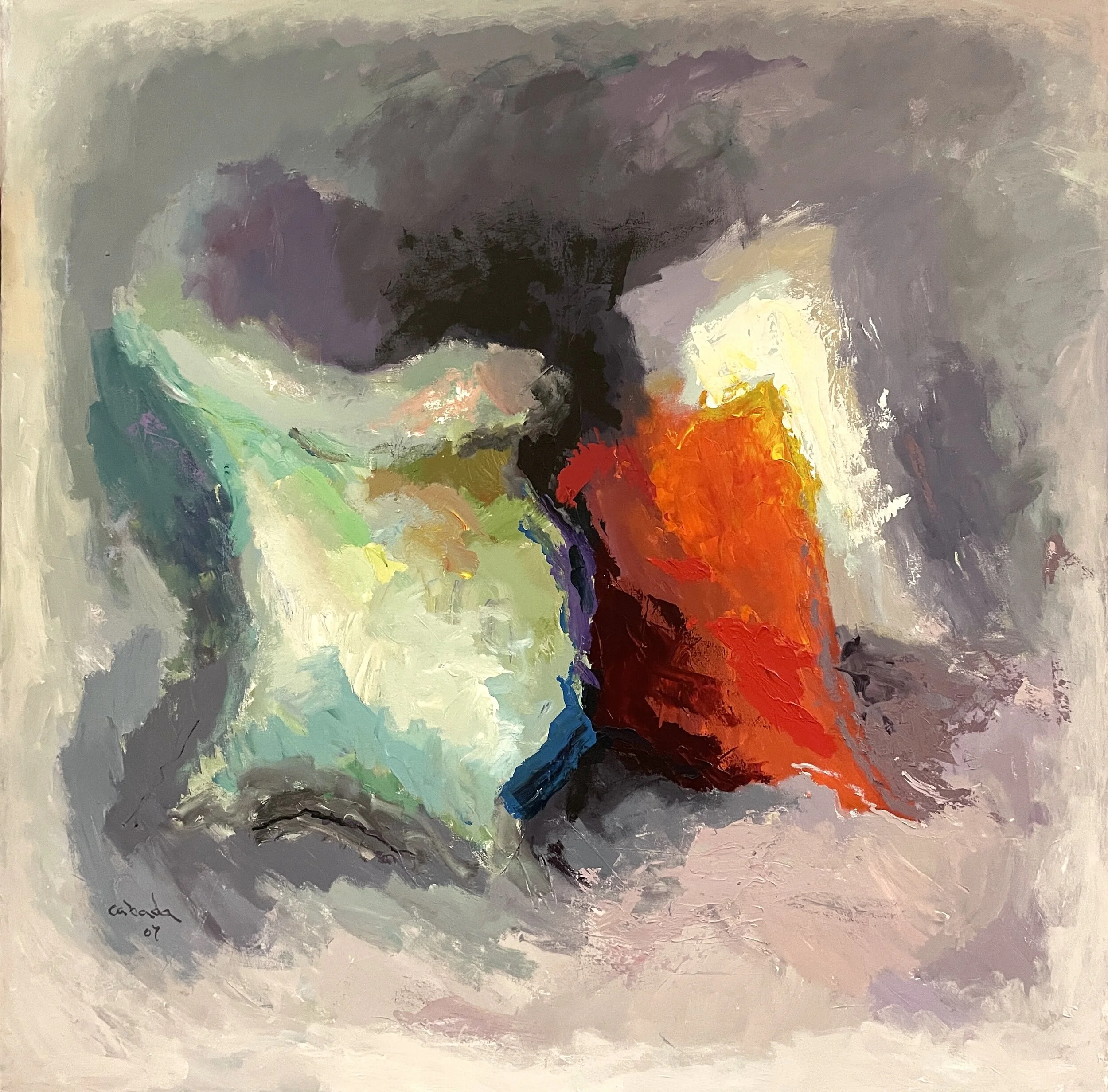 "Comrades" 2007, Acrylic on Canvas, 63 x 63 in.