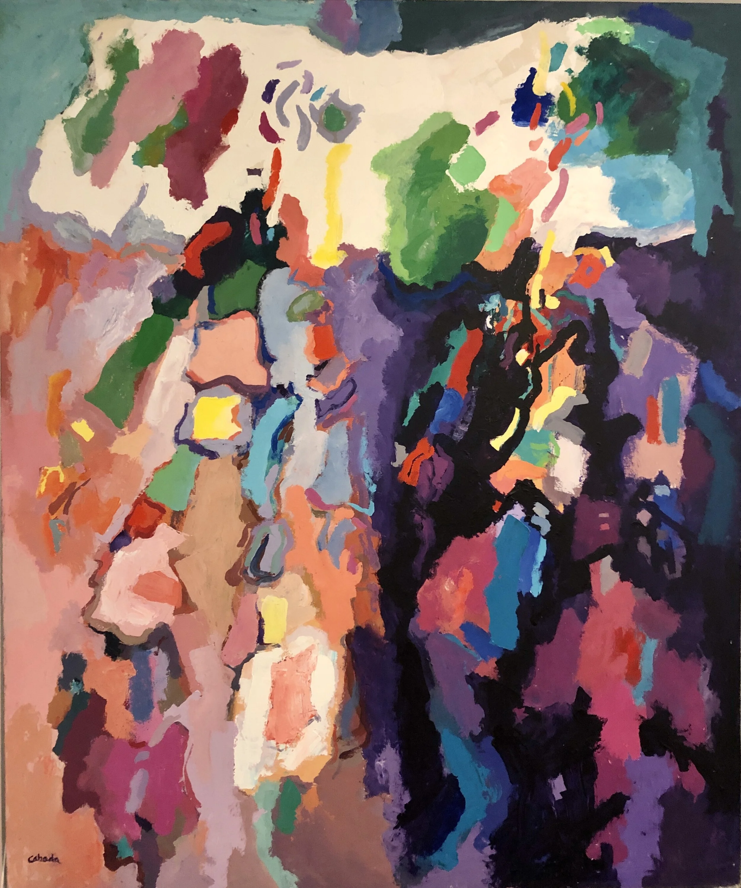 Two Figures, 60 x 48 in., 1996, Acrylic on Canvas.