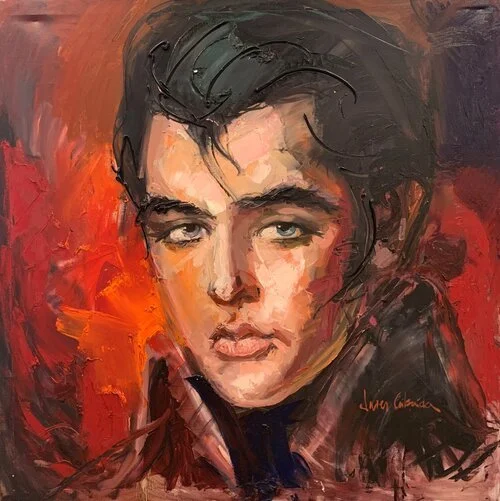 "Elvis I" Oil on linen, 49 x 49 in.