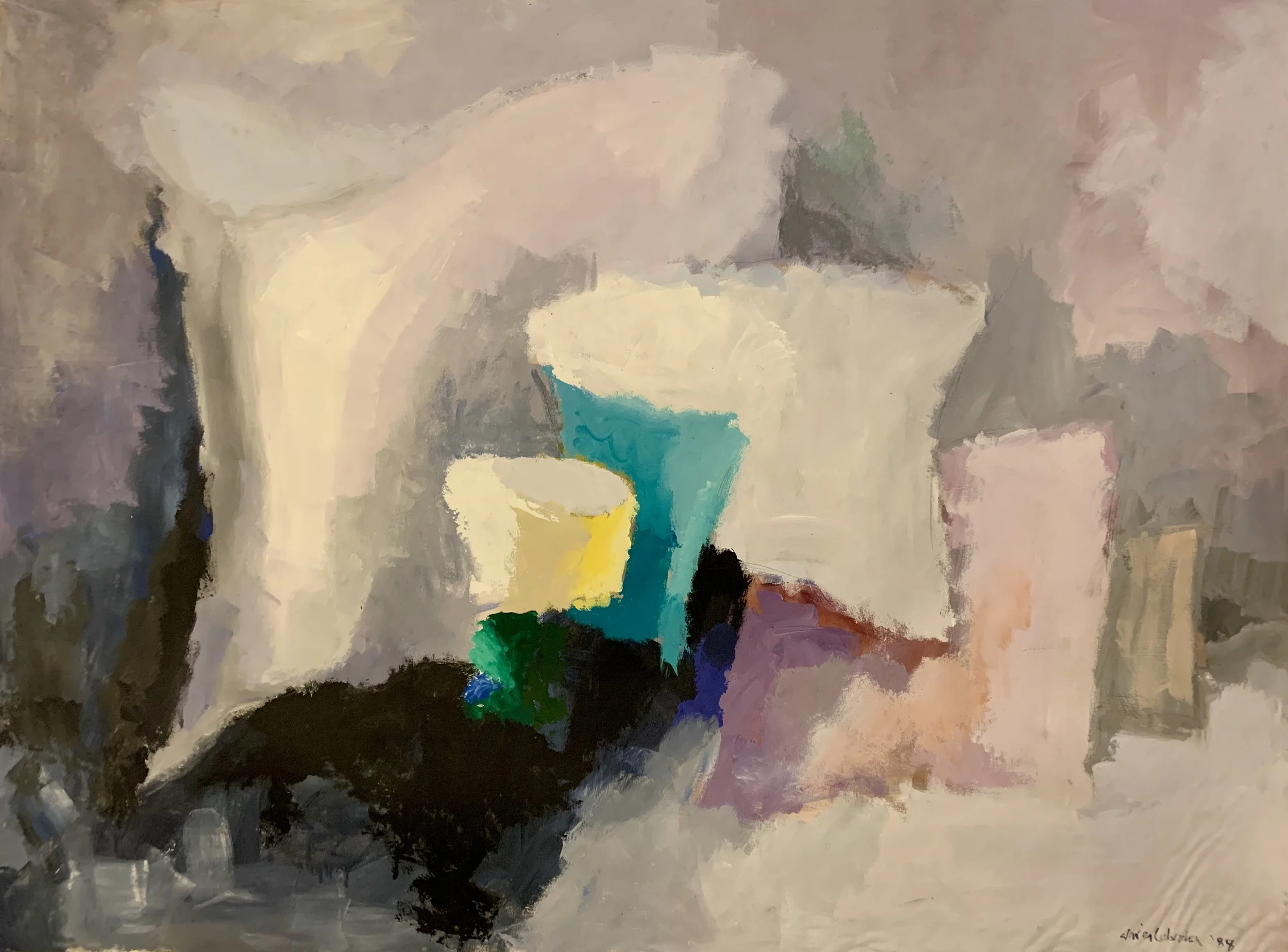 "Moving Together" acrylic on canvas, 60 x 72 in.