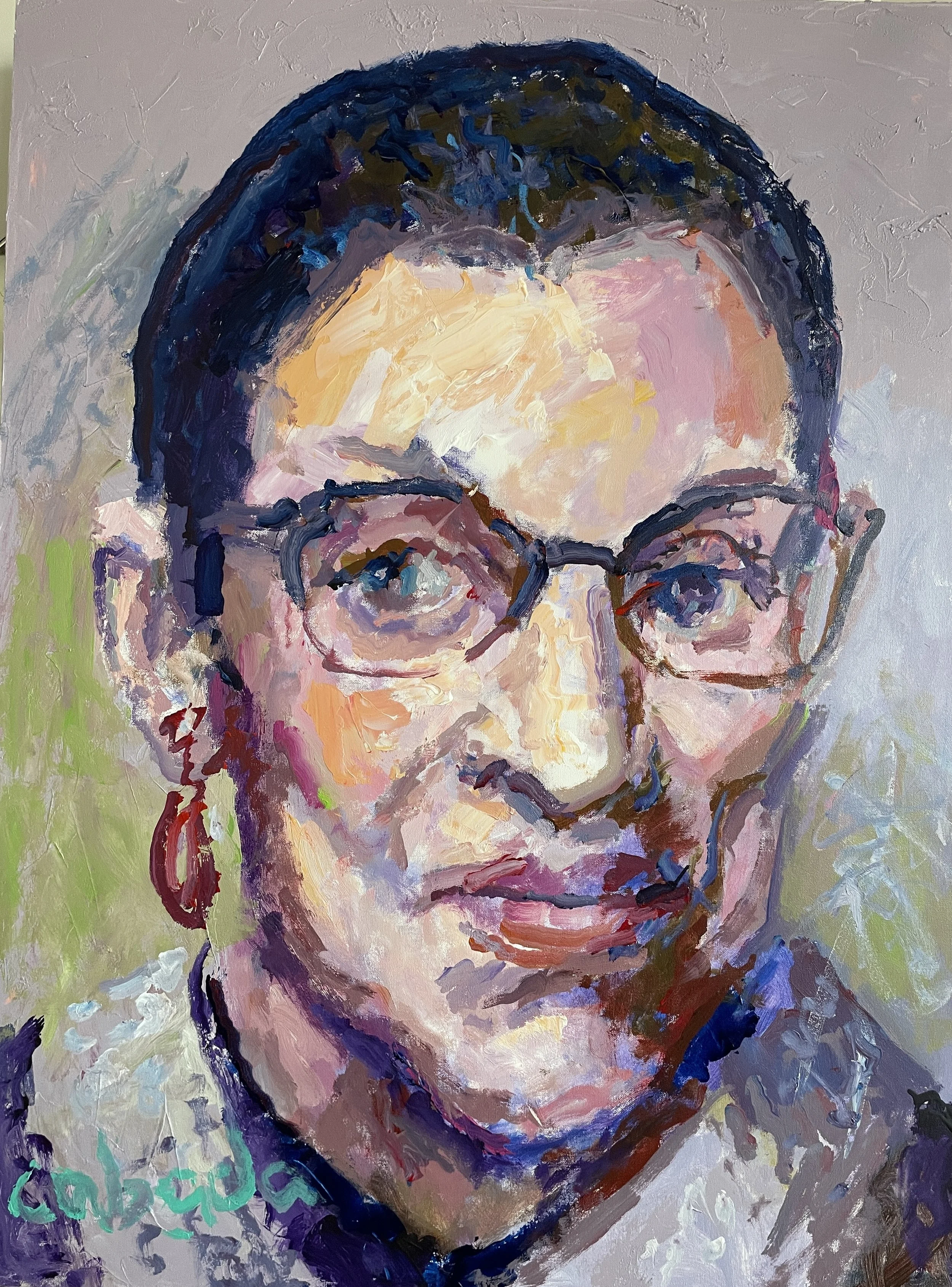 "RBG" acrylic on canvas, 2020, 30 x 40