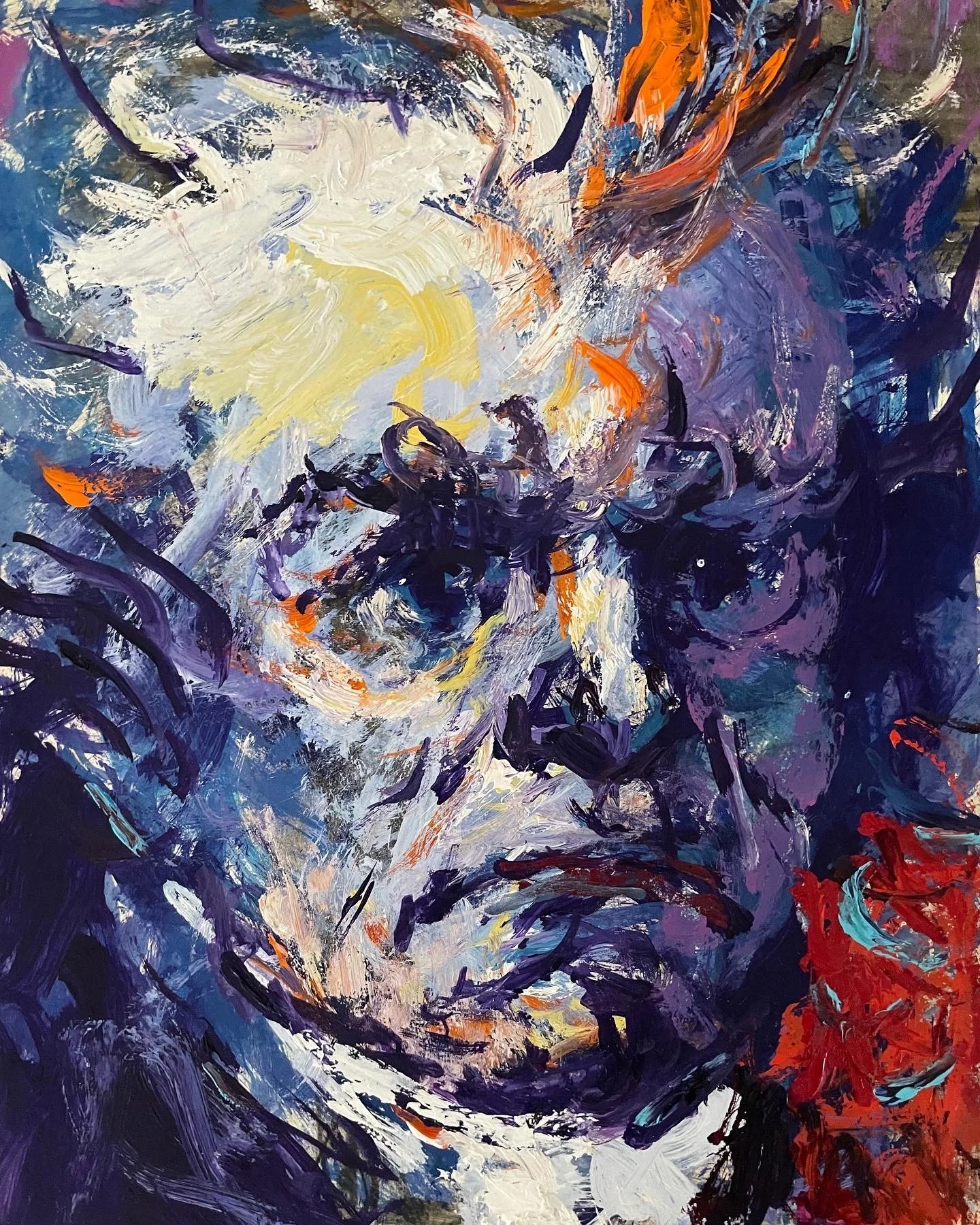 "Study of Beethoven II", acrylic on paper, 14 x 18