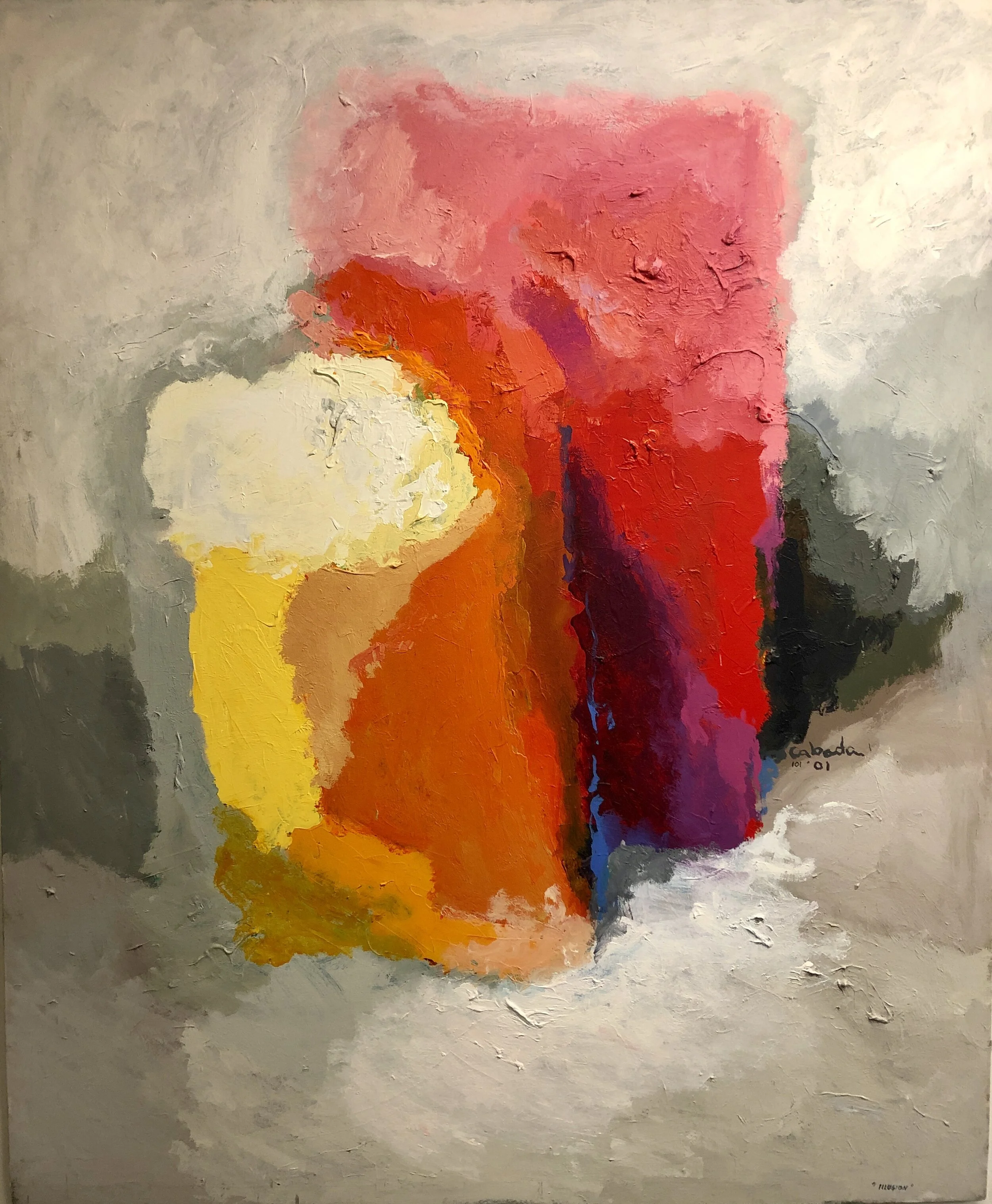 "Illusions", 2001, Acrylic on canvas, 60 x 72 in.