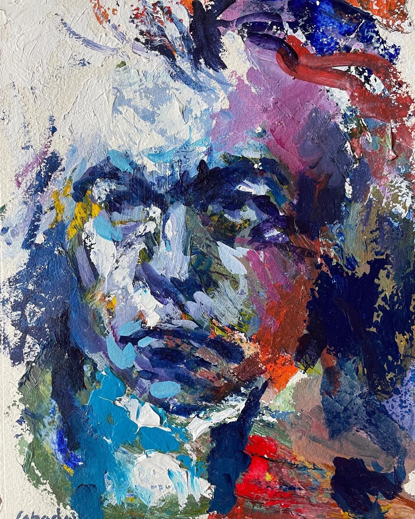 "Study of Beethoven III", acrylic on paper, 14 x 18