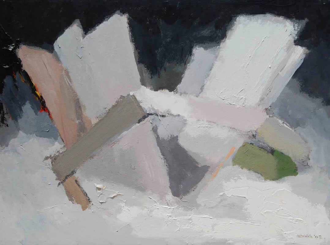 "Future is Now" 2002, Acrylic on canvas, 30 x 40 in.