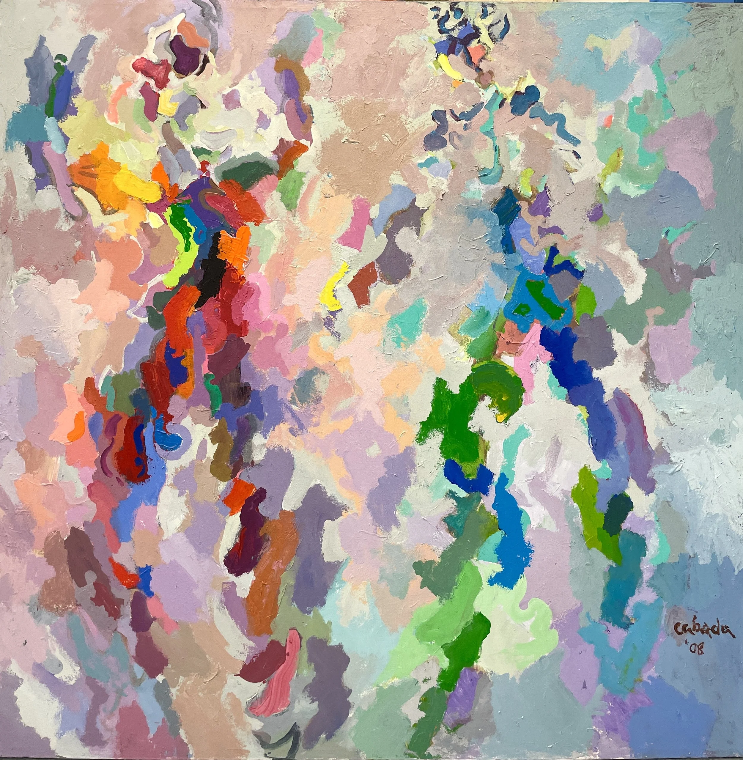 "Dialogue II," Acrylic on Canvas, 56 x 56 in.