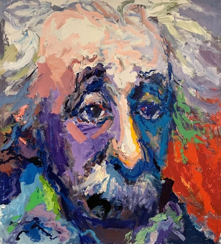 "Einstein V" Acrylic on Canvas, 60 x 48 in.