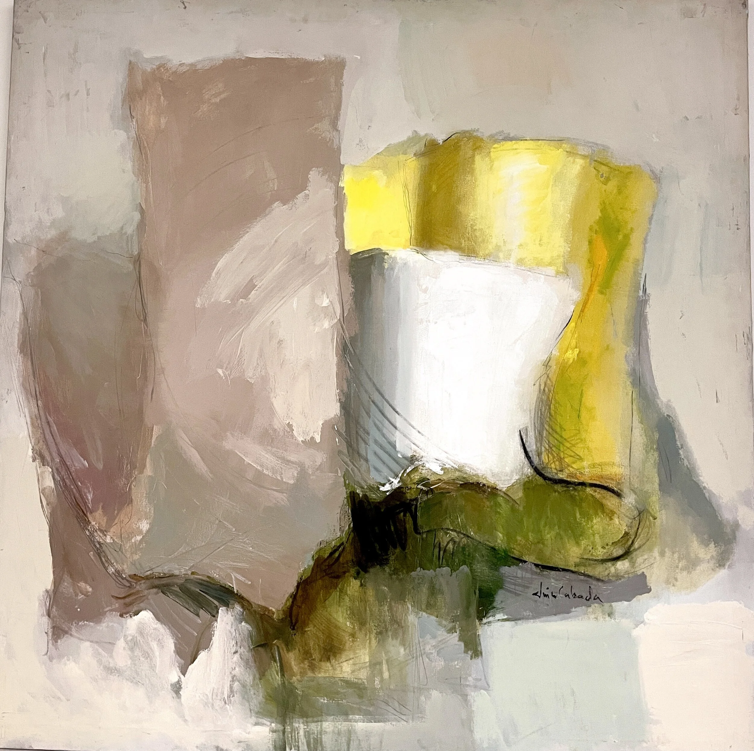 "Yellow Horizons," Acrylic on Canvas, 49 x 48 in.