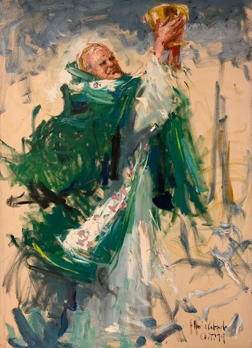 "Pope the Beautiful" Acrylic on Canvas, 84 x 60.5 in. 1979