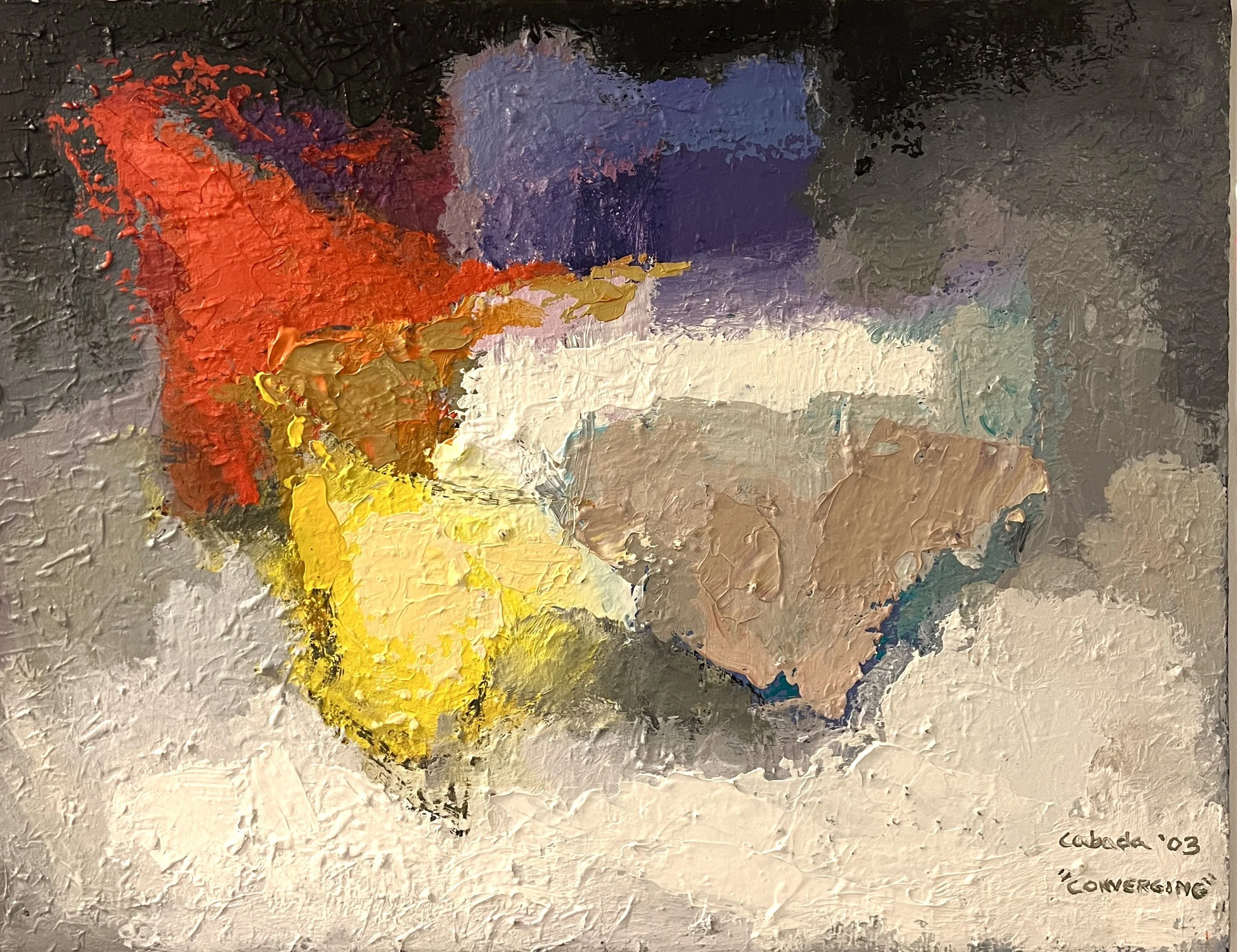 "Converging," 2003, Acrylic on Canvas, 24 x 31 in.