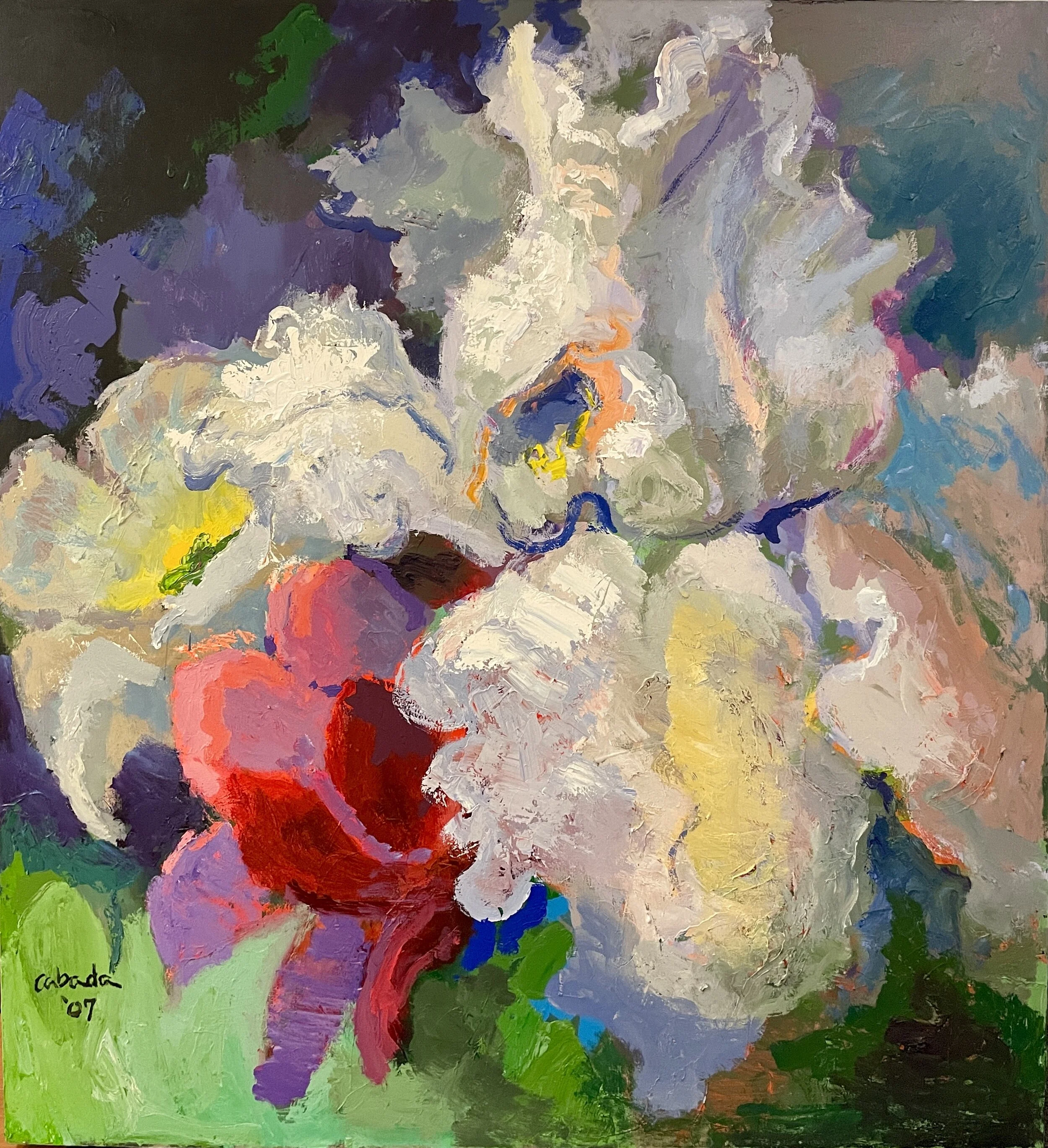 White Iris in Company, 2007 Acrylic on Canvas, 66 x 60 in.