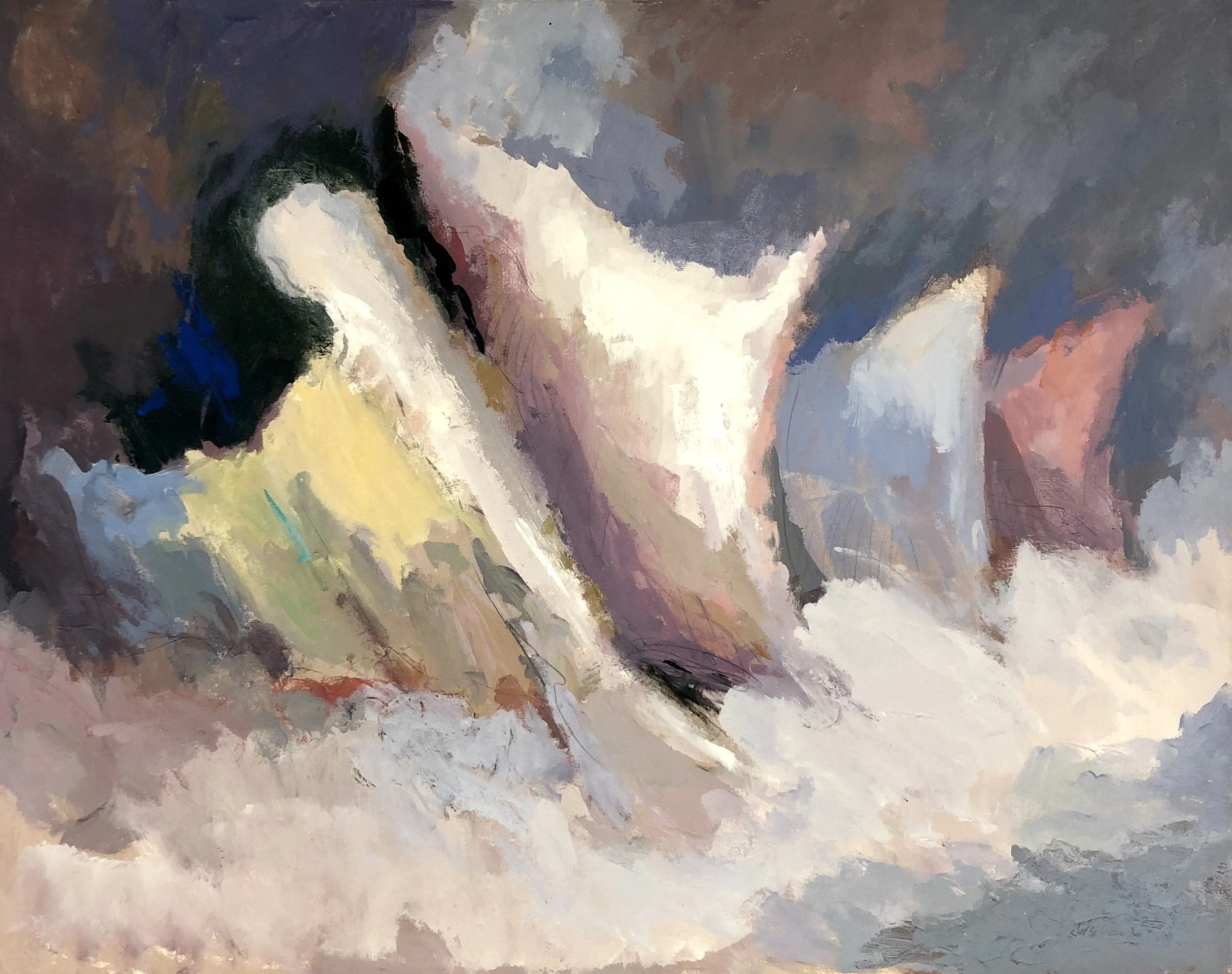 "Unfolding Planes" Acrylic on Canvas, 48 x 60 in.