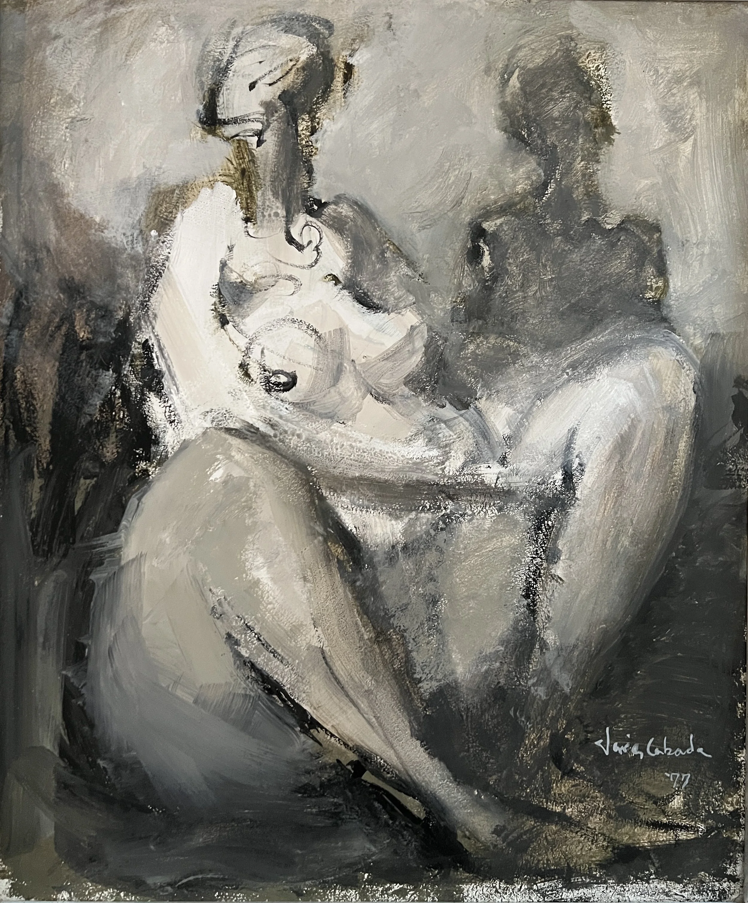 Nude III, 20 x 24. 1977, Acrylic on Wood