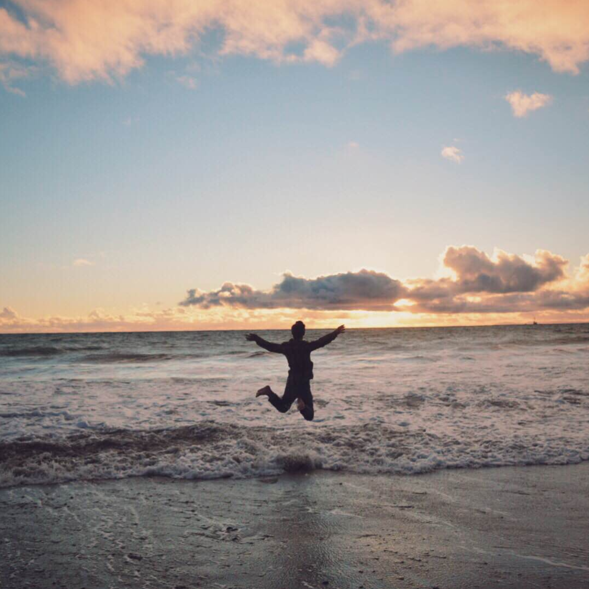 Woman taking a brave leap to overcome fear and embrace change in life