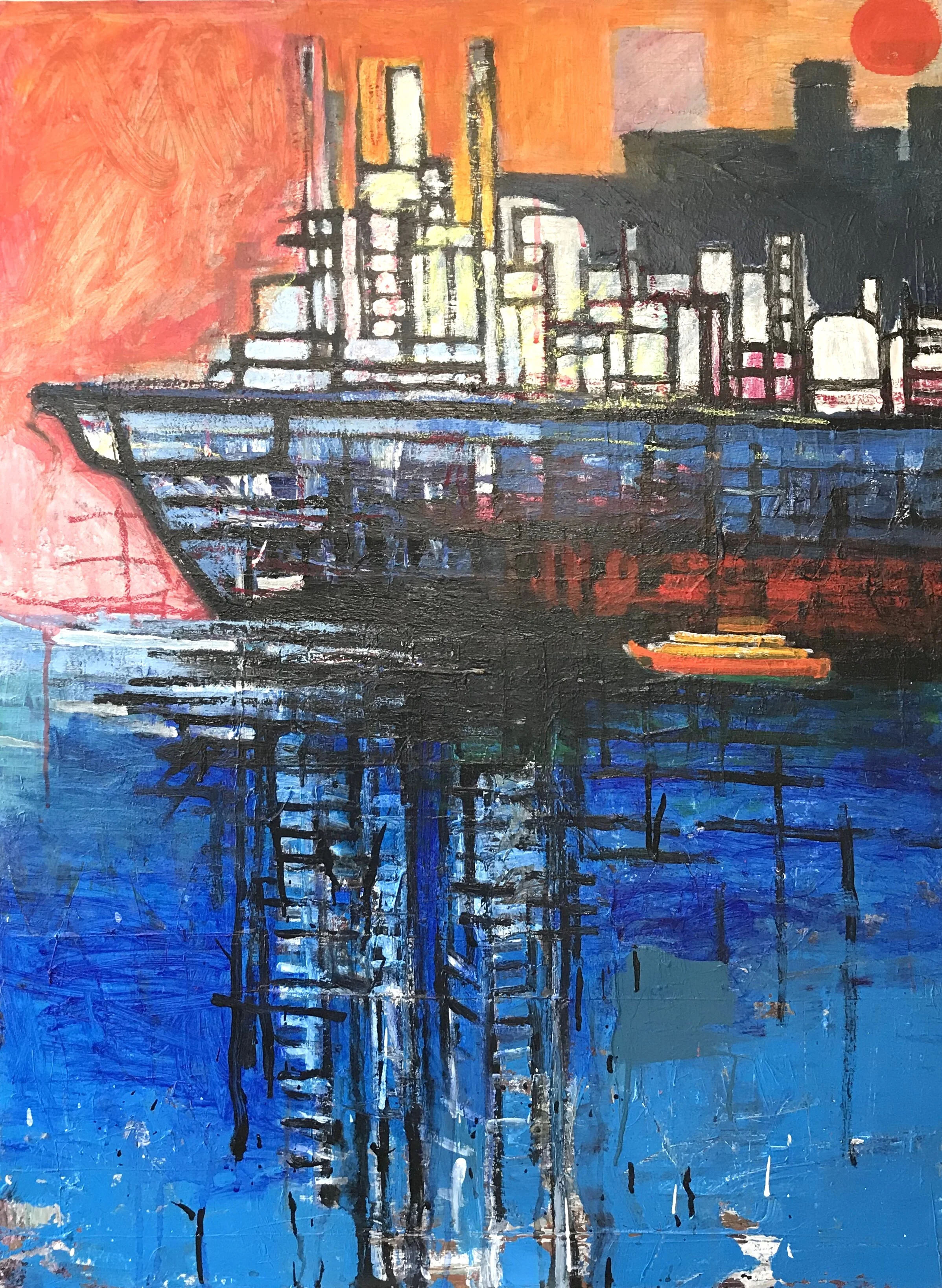 Passing Ship 30 x 40 acrylic on canvas 1350$.jpg