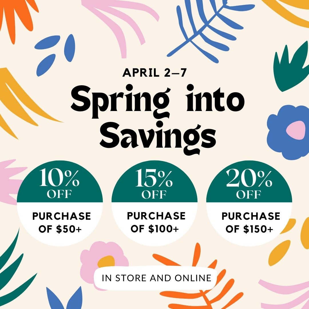 Spring Sale Alert❗🌸 Don't miss out on our exclusive spring sale happening this week only. Shop now in store or online to refresh your pantry with delightful flavors! 🌷