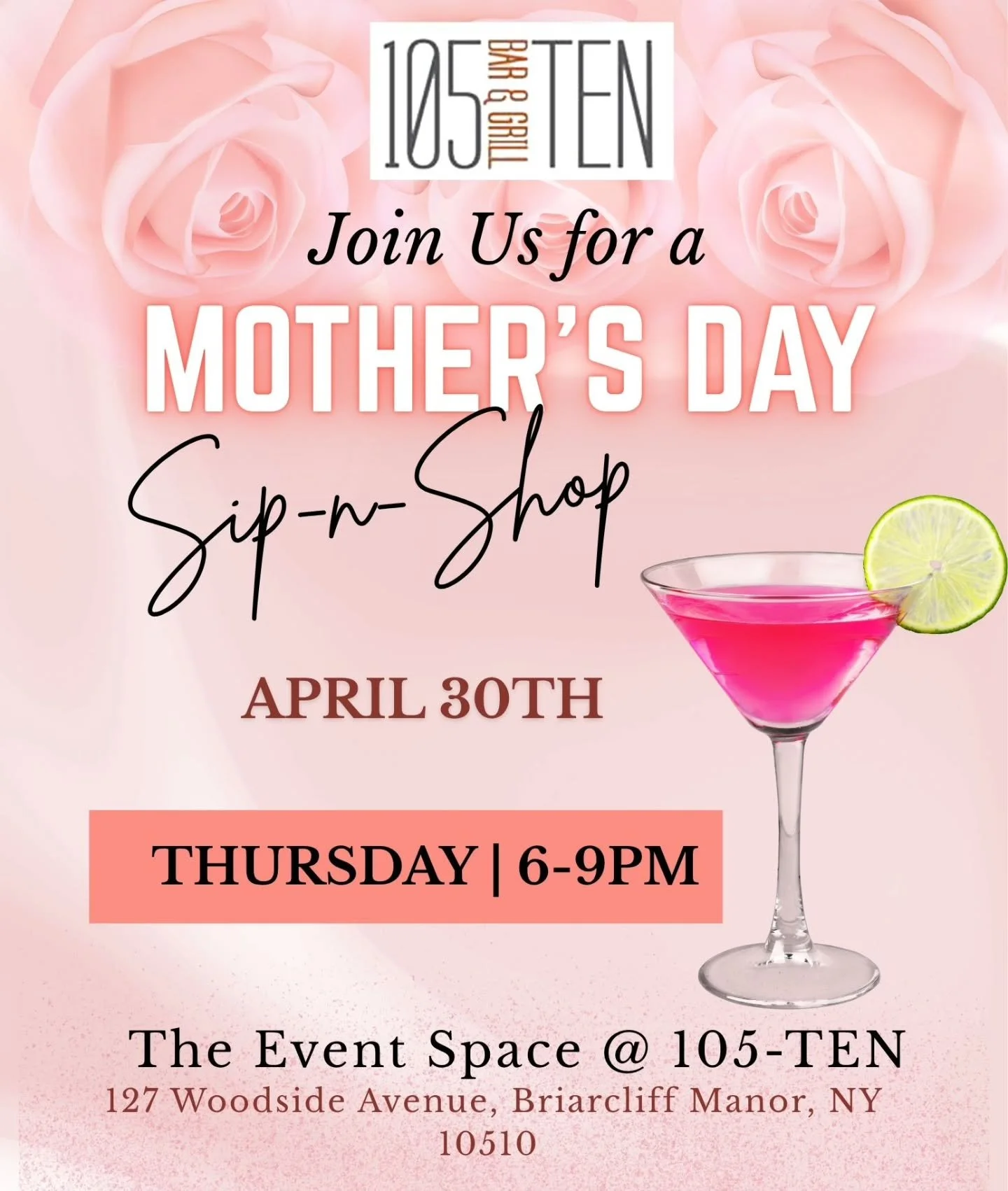 Come visit us tomorrow at @105ten for a sip and shop! Perfect Thursday girls night 💗