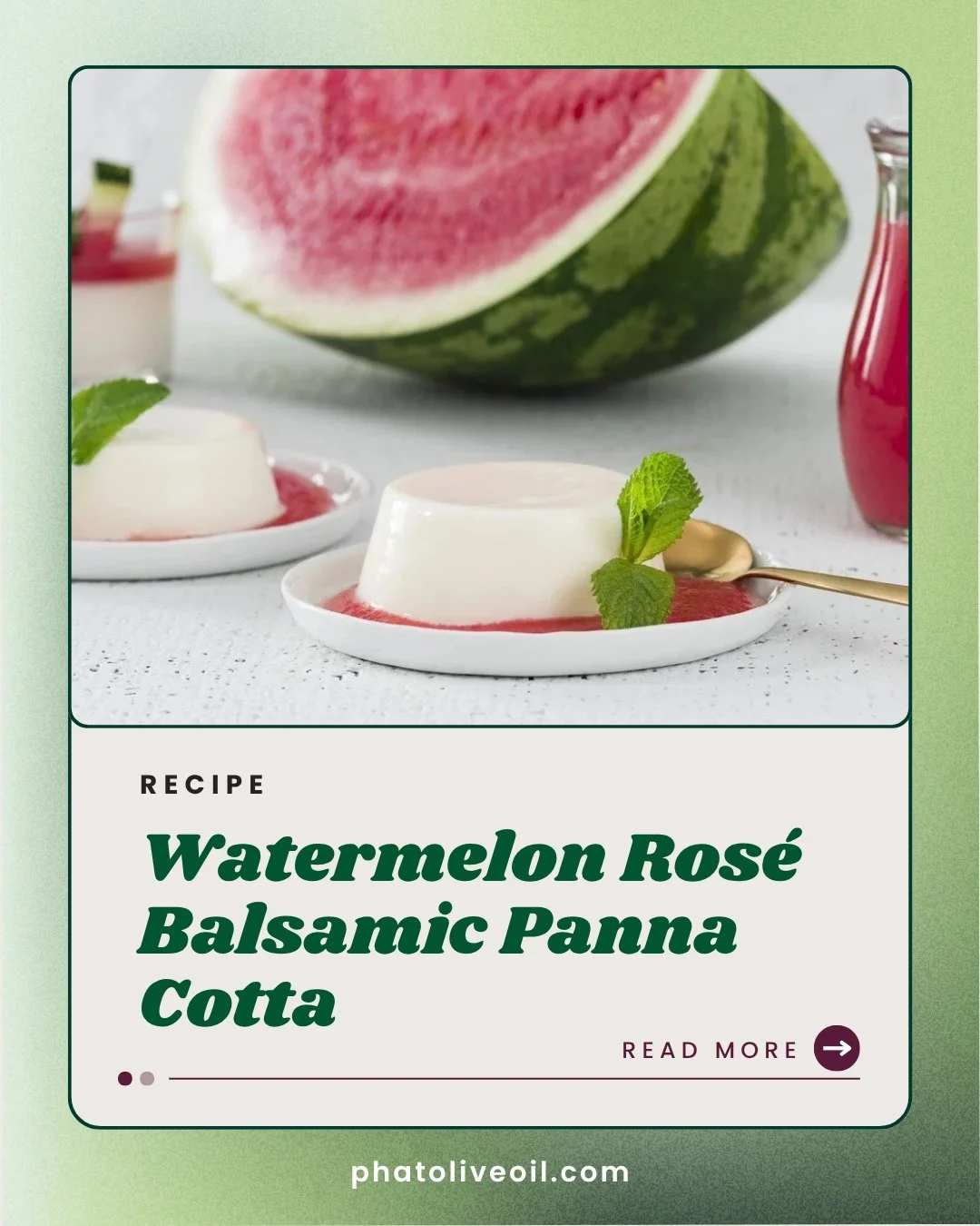 Warm days are calling for refreshing desserts 🍉 This Watermelon Ros&eacute; Balsamic panna cotta is the perfect Mother&rsquo;s Day weekend treat.