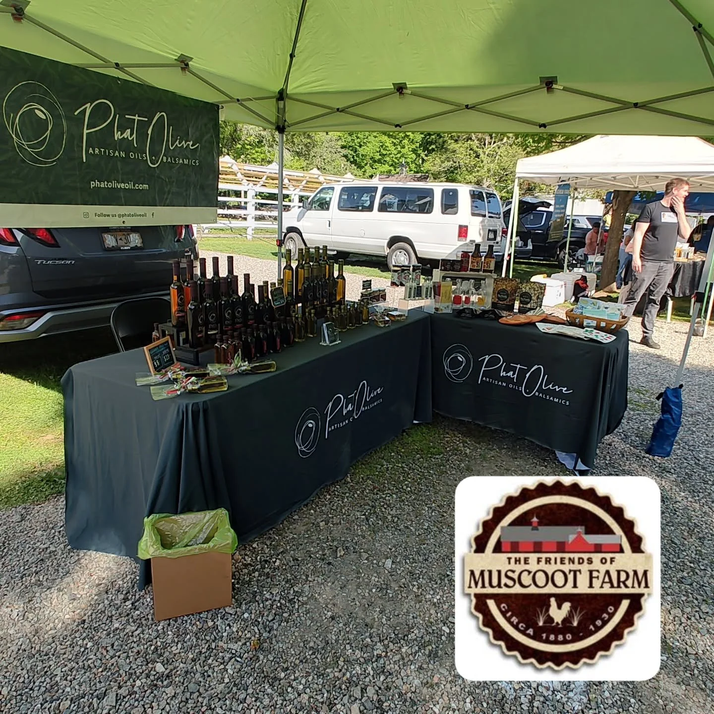 It's our first farmers market of the season! 🌞🫒 Be sure to come visit us at Muscoot Farms 9:30a-2:30p