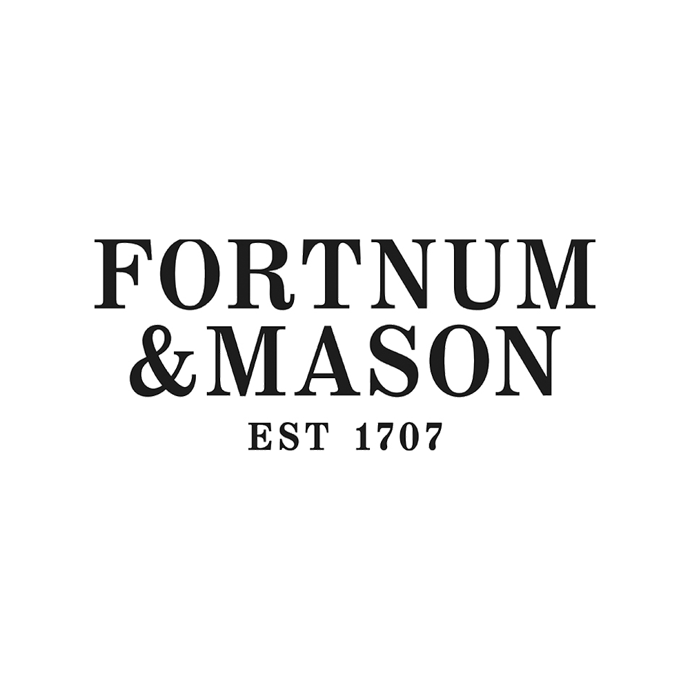 Fortnum & Mason logo with text "EST 1707" in black on a white background.