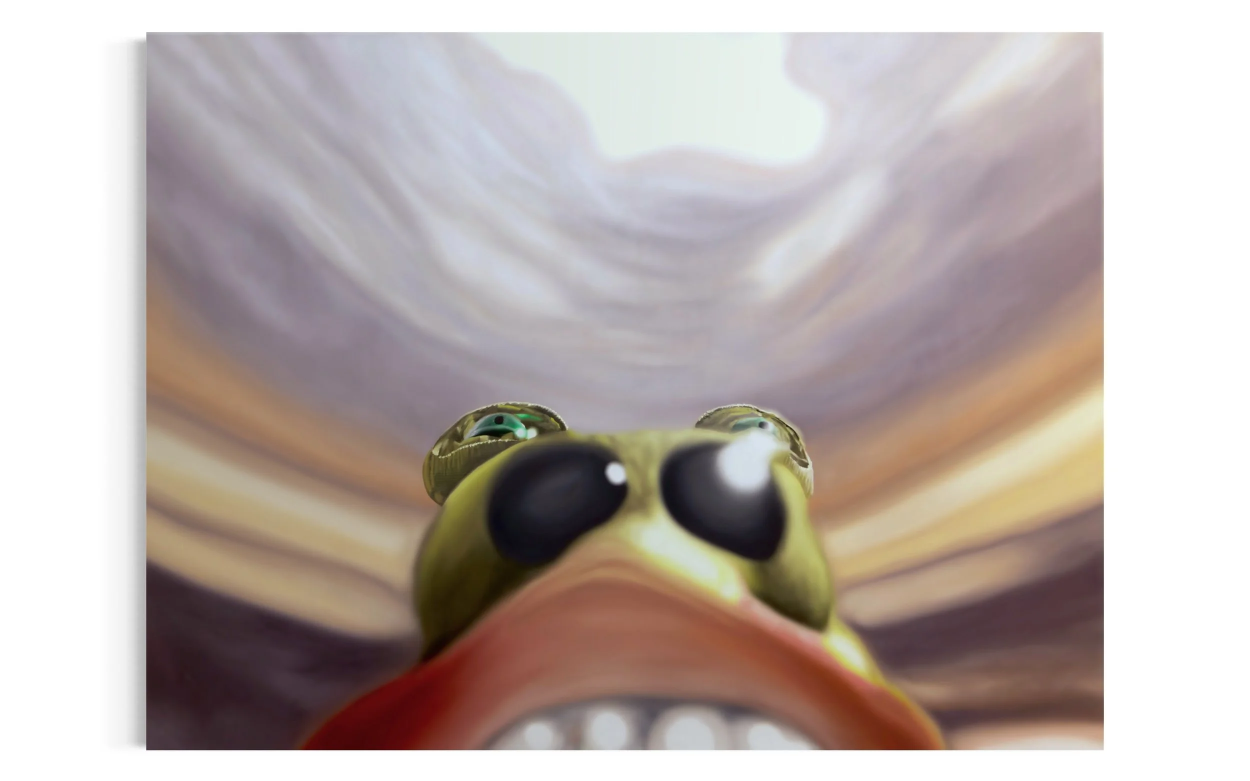 “Don’t Look Forward to the Ones Behind You”, Oil on wood panel, 48 x 36 in, 2023.