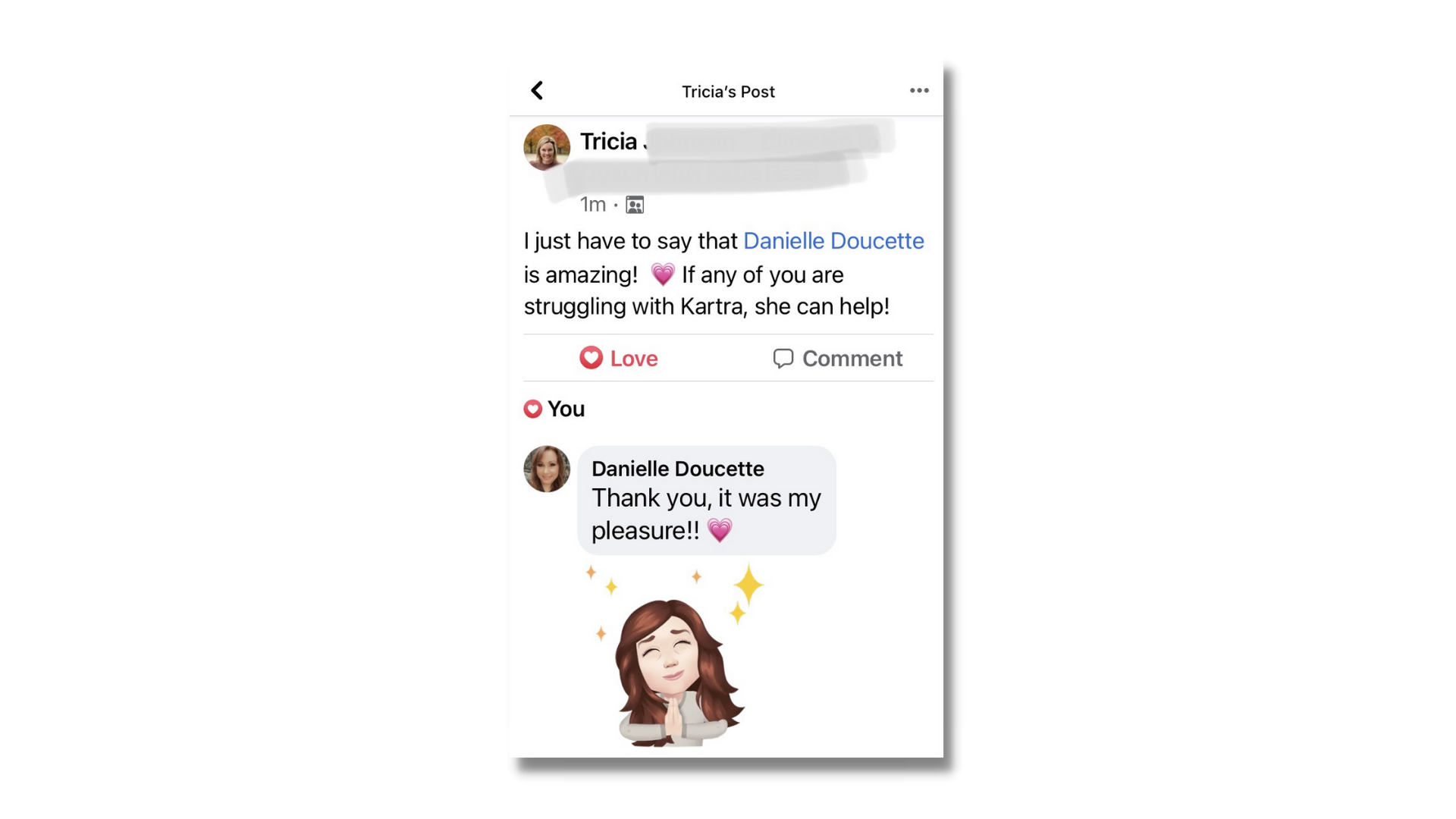 I just have to say that Danielle Doucette is amazing! If any of you are struggling with Kartra, she can help!