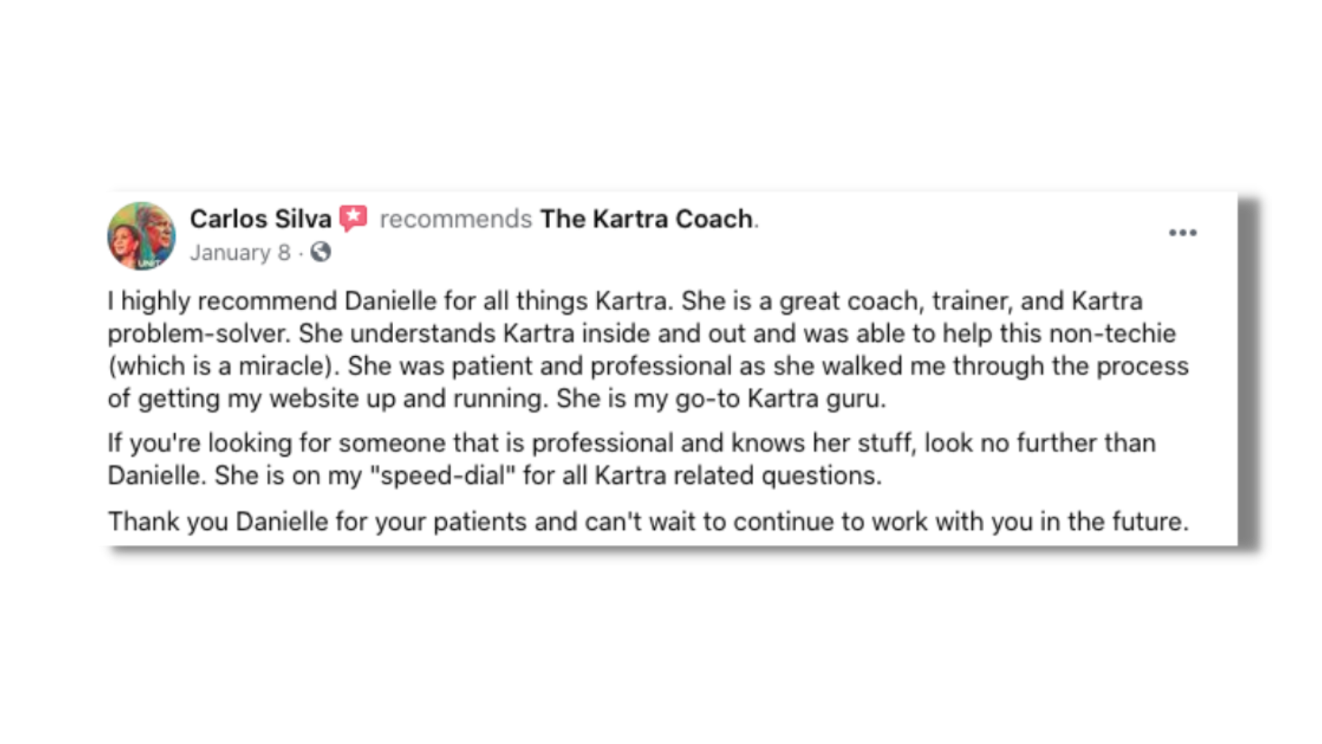 She is a great coach, trainer, and Kartra problem-solver. She is my go-to Kartra guru.