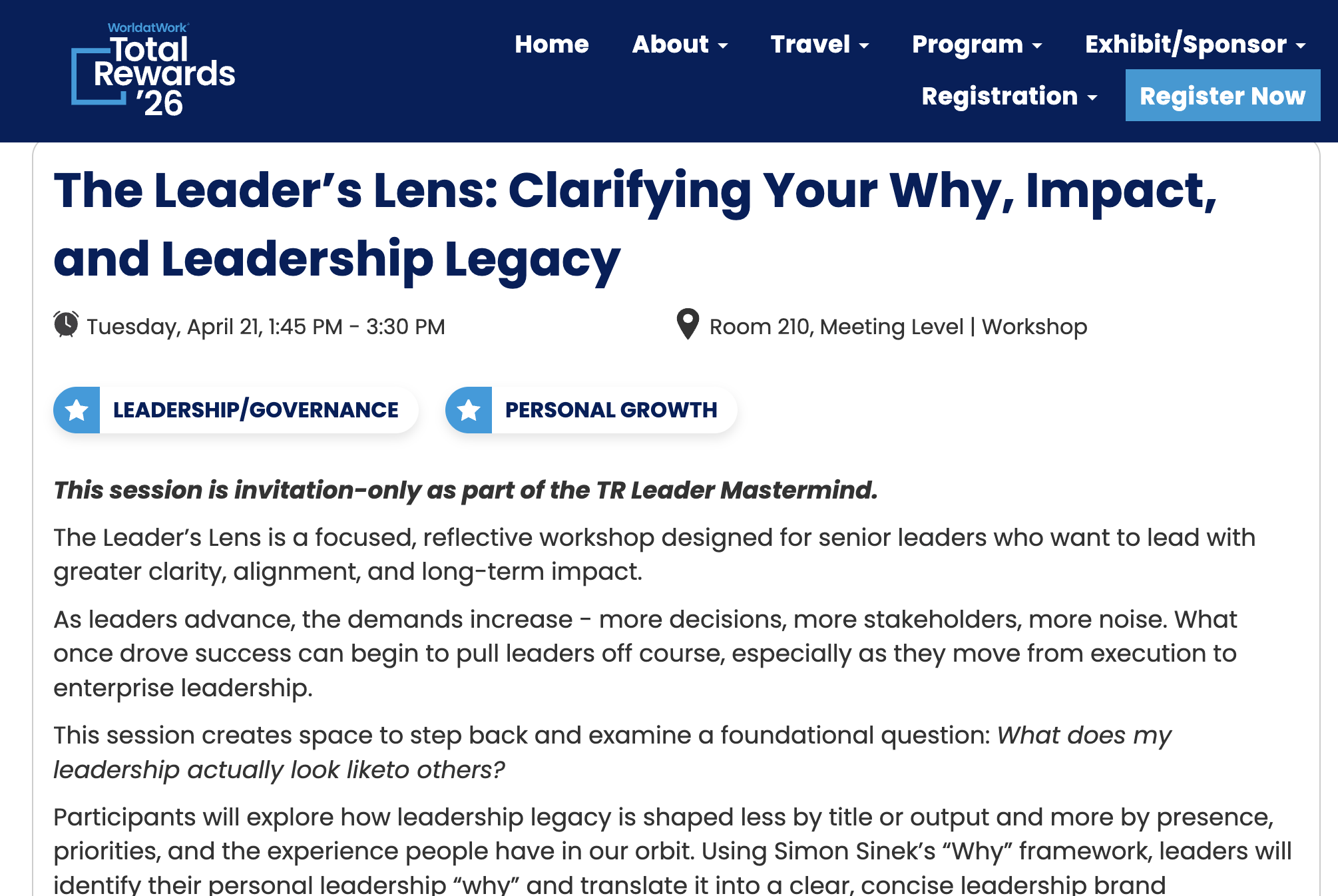 TR ‘26 Leader Mastermind