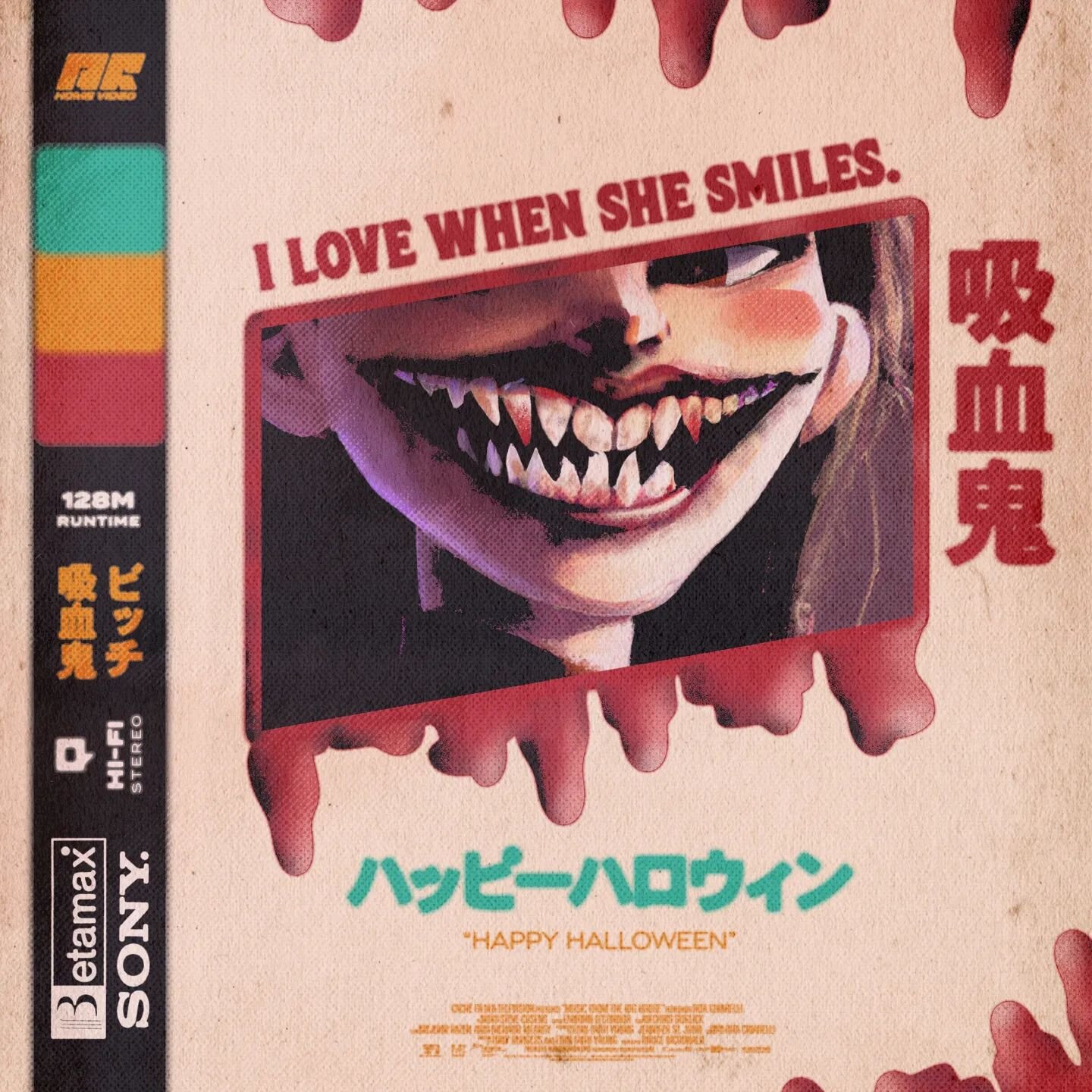 I Love When She Smiles

-

Just a quick fun Halloween design. Keeping the theme of fake home videos, this one is all about a killer smiley at first unsuspecting Vampire, think of it as a Jennifer's Body ripoff if it were real I suppose. Trying to hav