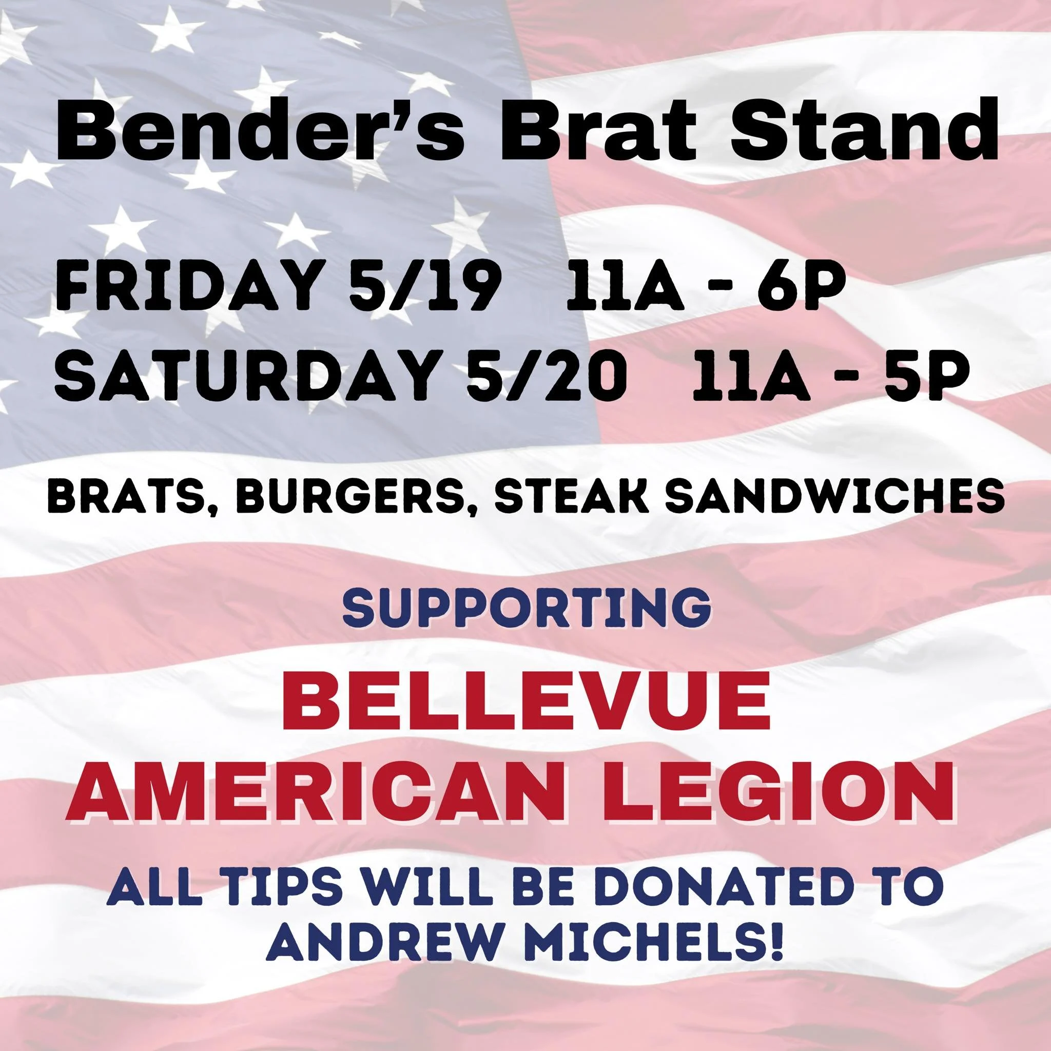 Bender's Brat Stand Bellevue American Legion — Bellevue Area Chamber