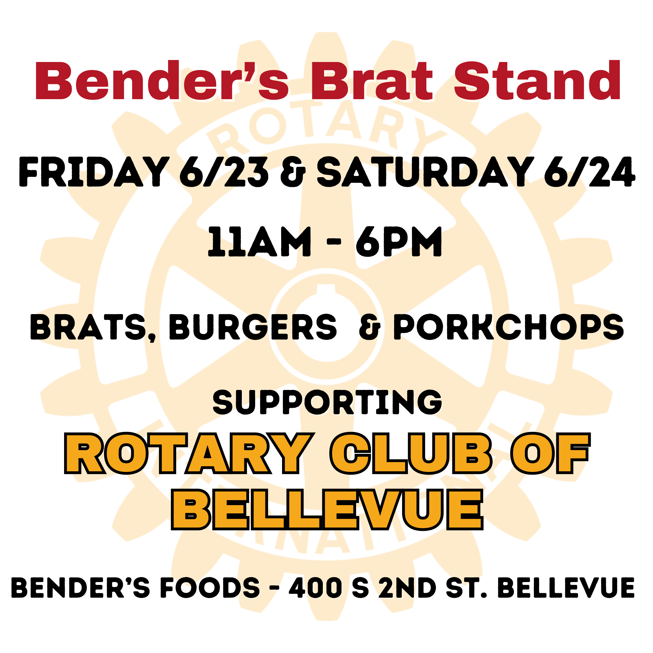 Bender's Brat Stand Rotary Club — Bellevue Area Chamber of Commerce