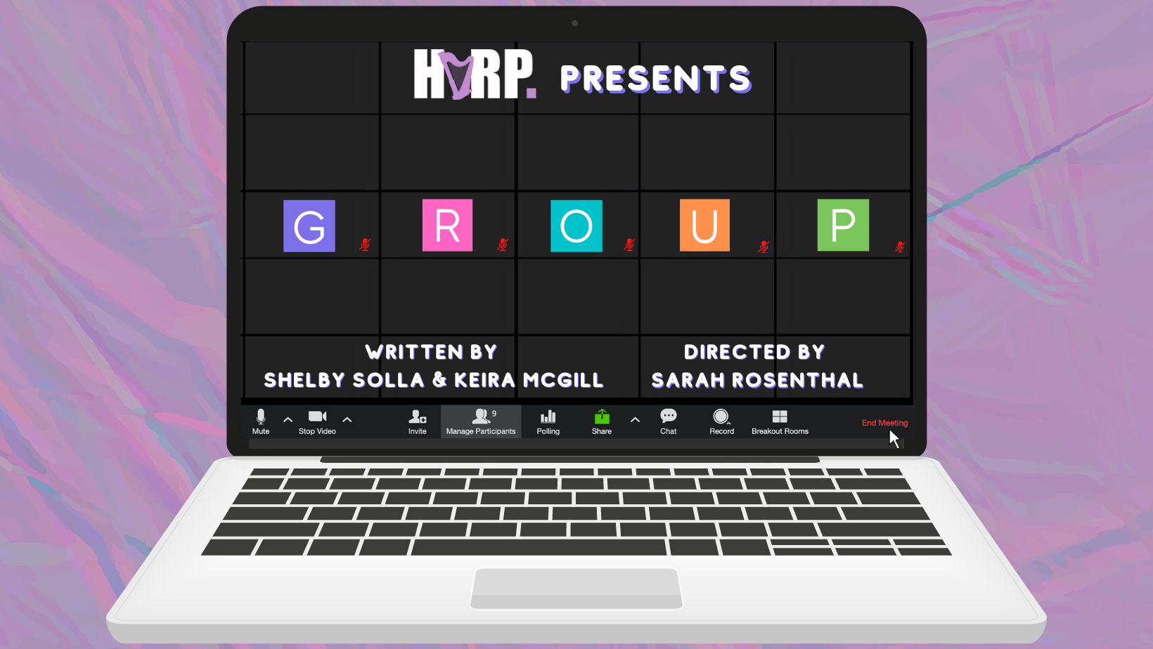HARP Theatricals to present the premiere of new play GROUP via Zoom