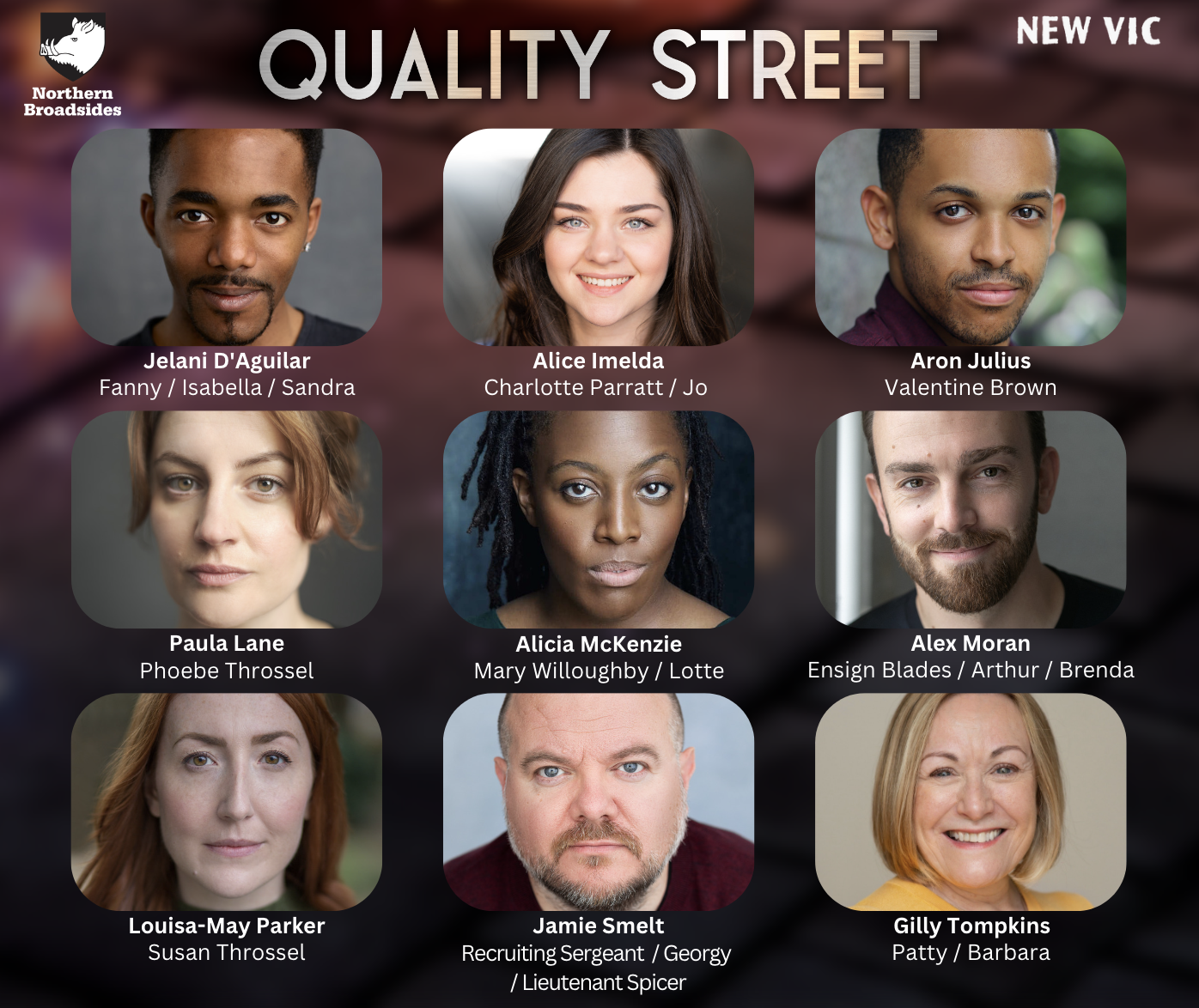 Cast announced for JM Barrie's beloved romcom QUALITY STREET 2023 tour