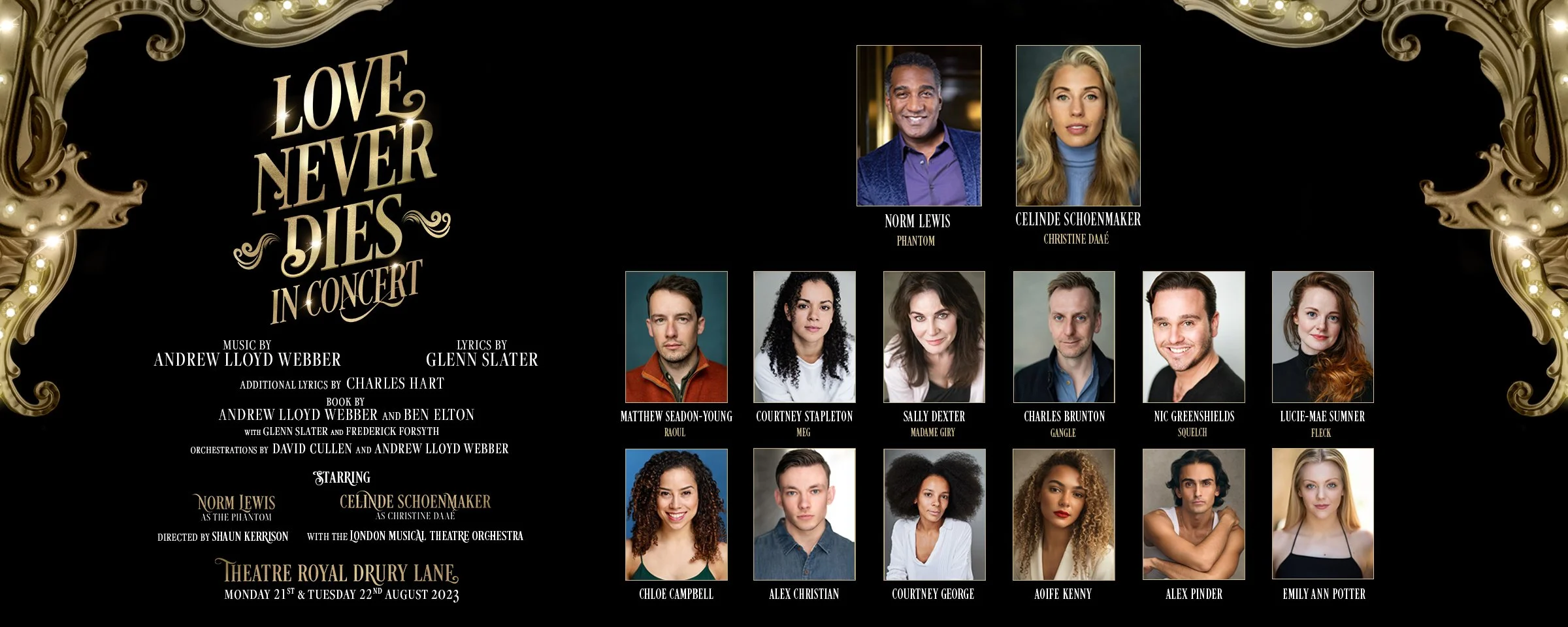 Full cast announced for LOVE NEVER DIES IN CONCERT