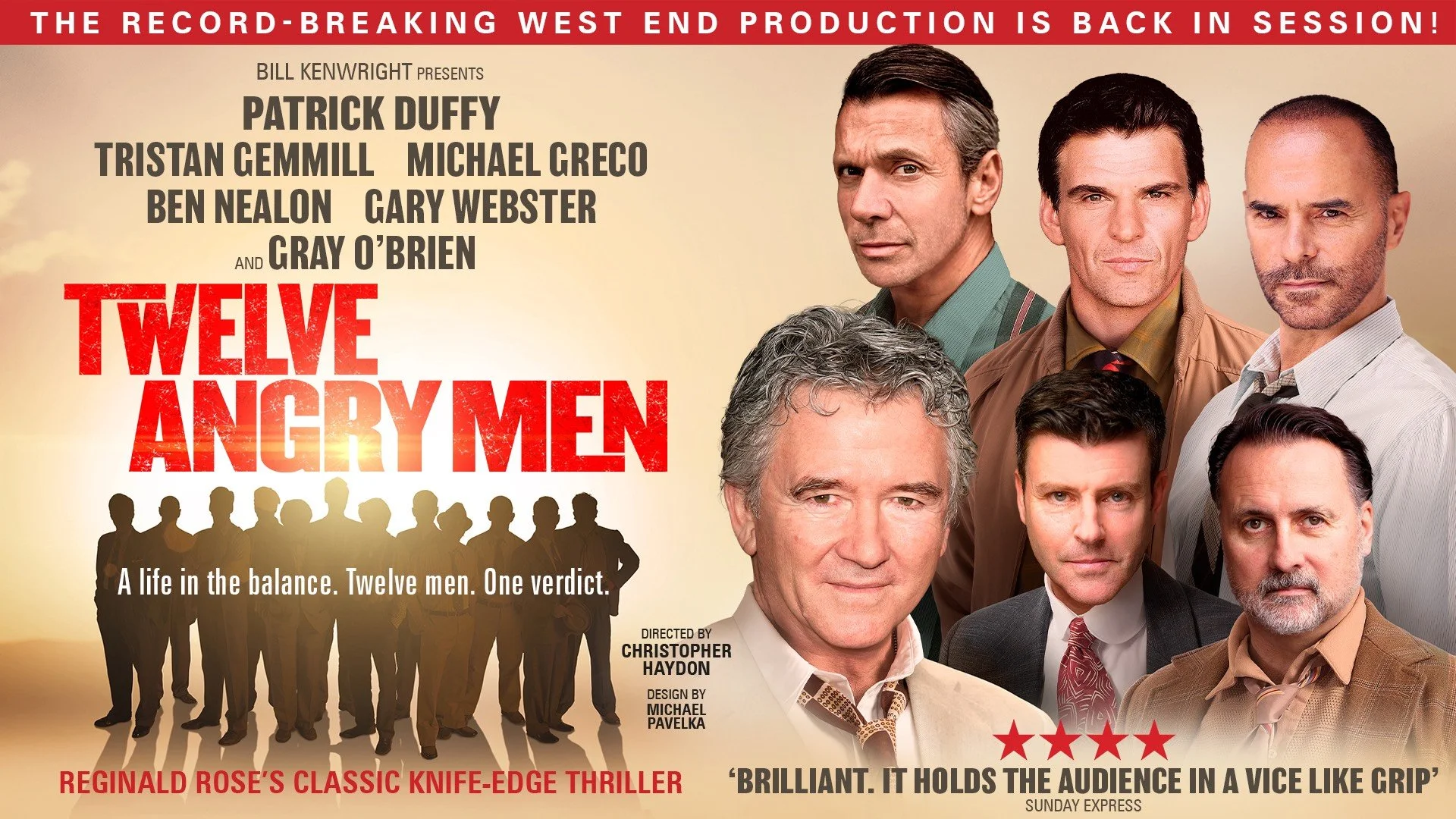 Casting announced for UK Tour of TWELVE ANGRY MEN