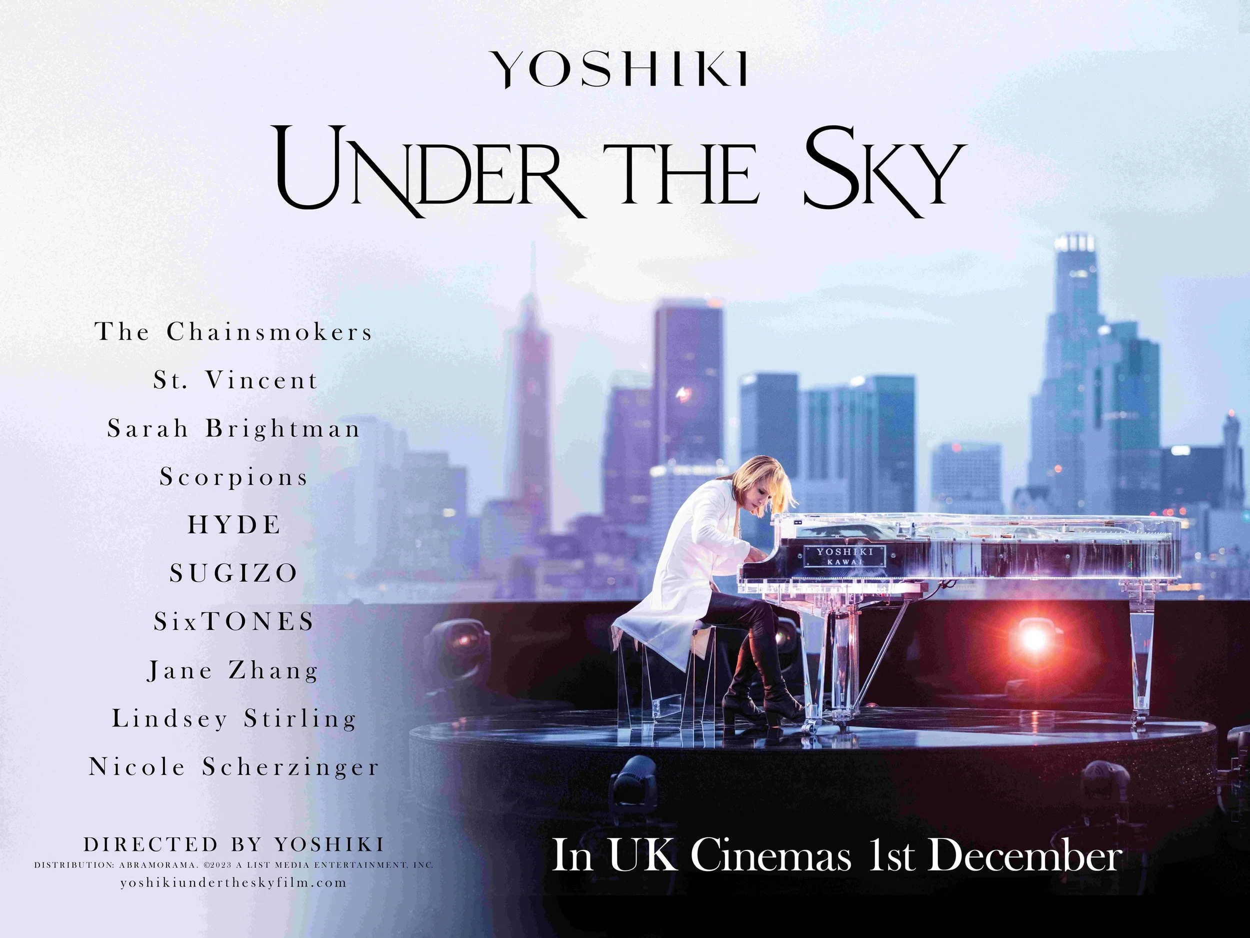 UK theatrical release date announced for new music documentary YOSHIKI: UNDER THE SKY