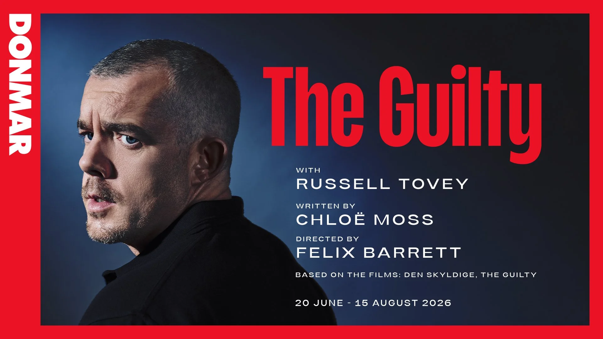 Russell Tovey to lead new play THE GUILTY at Donmar Warehouse