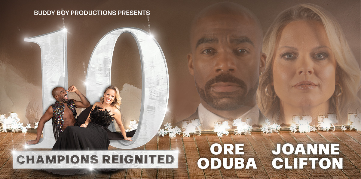 Ore Oduba and Joanne Clifton reunite in theatre tour 10 - JOANNE AND ORE - CHAMPIONS REIGNITED