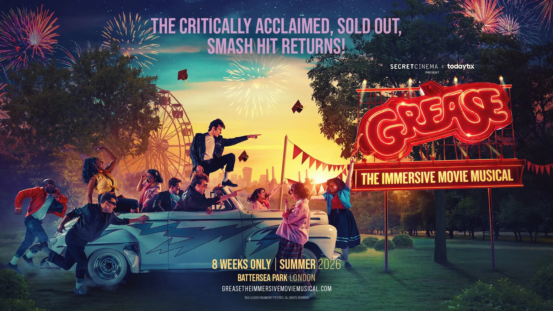 GREASE: THE IMMERSIVE MOVIE MUSICAL to return to Battersea Park this summer
