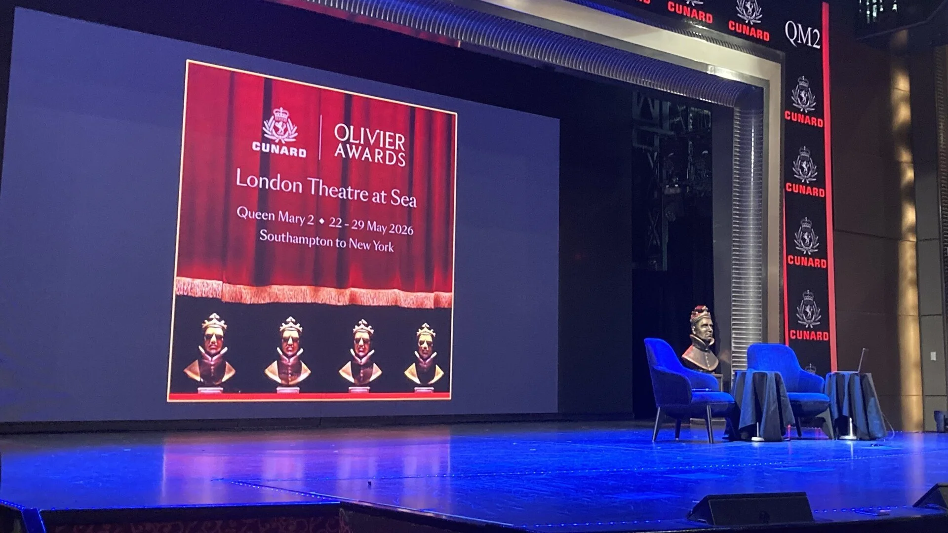 Part 1: THEATRE AT SEA cruise on Cunard’s Queen Mary II - Transatlantic Crossing