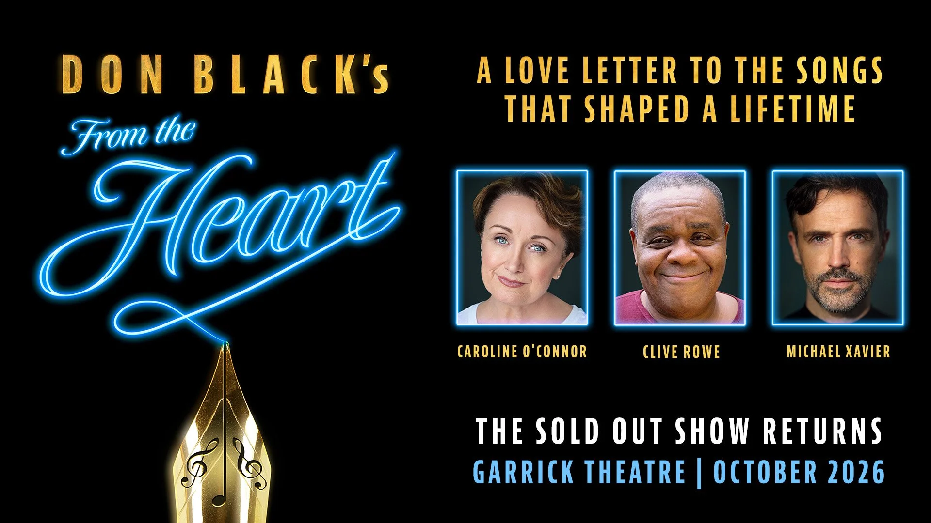 Don Black's acclaimed FROM THE HEART returns to the West End this Autumn