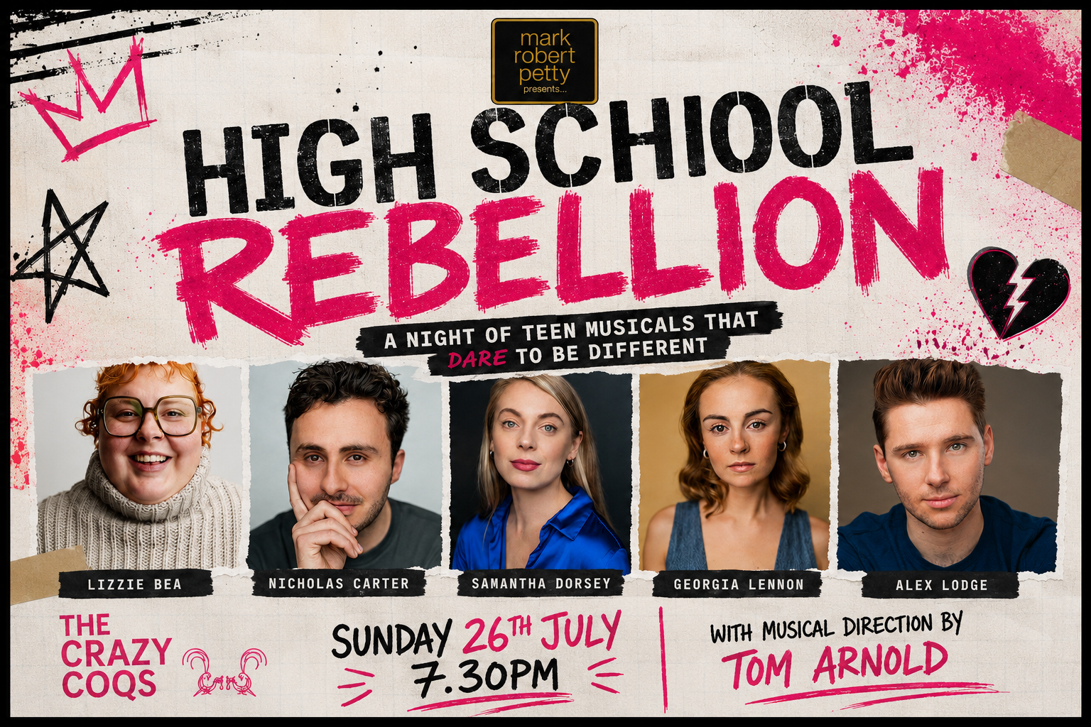 HIGH SCHOOL REBELLION to play at Crazy Coqs