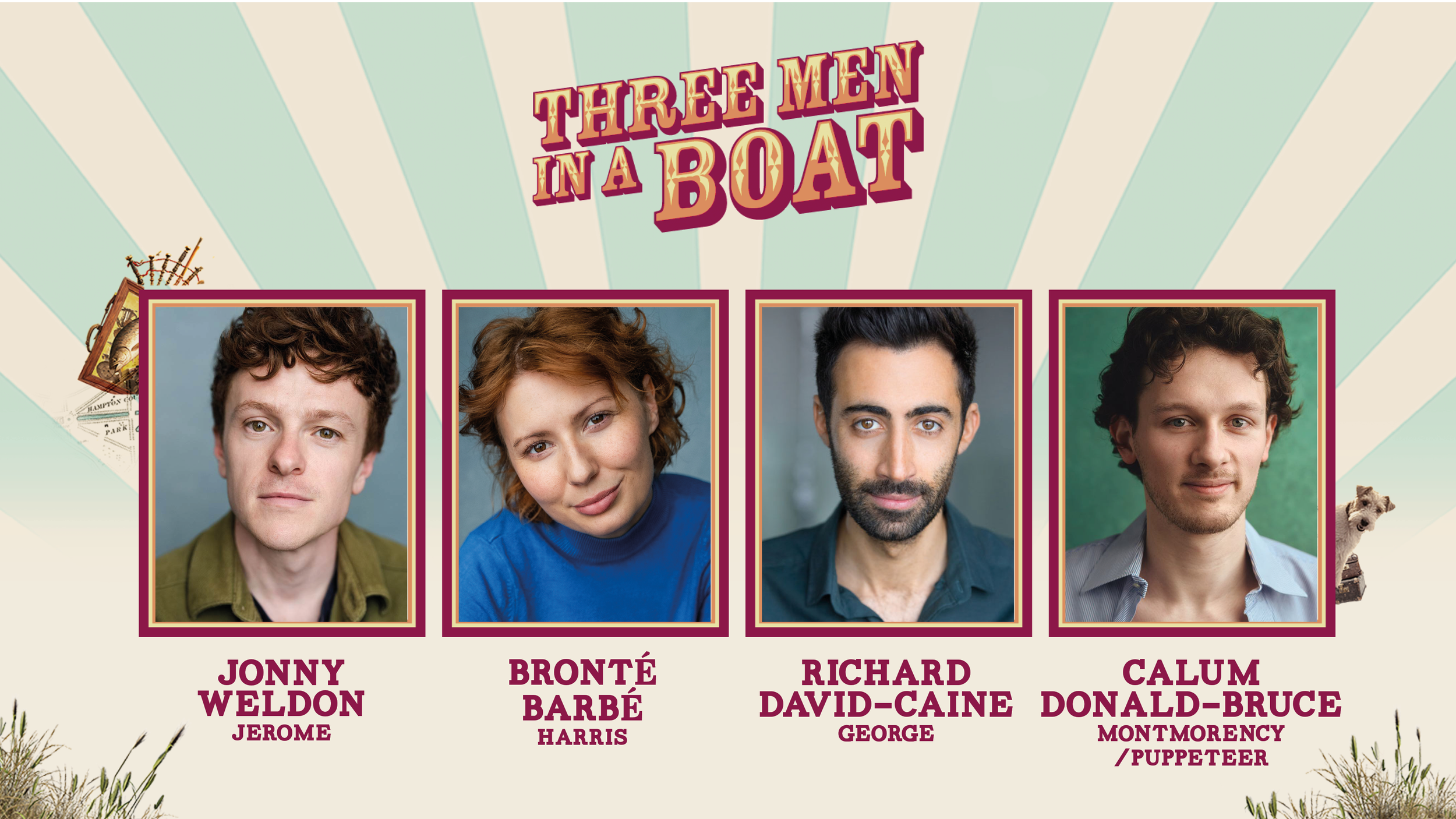 Rose Theatre announces full cast and creative team for world premiere of THREE MEN IN A BOAT