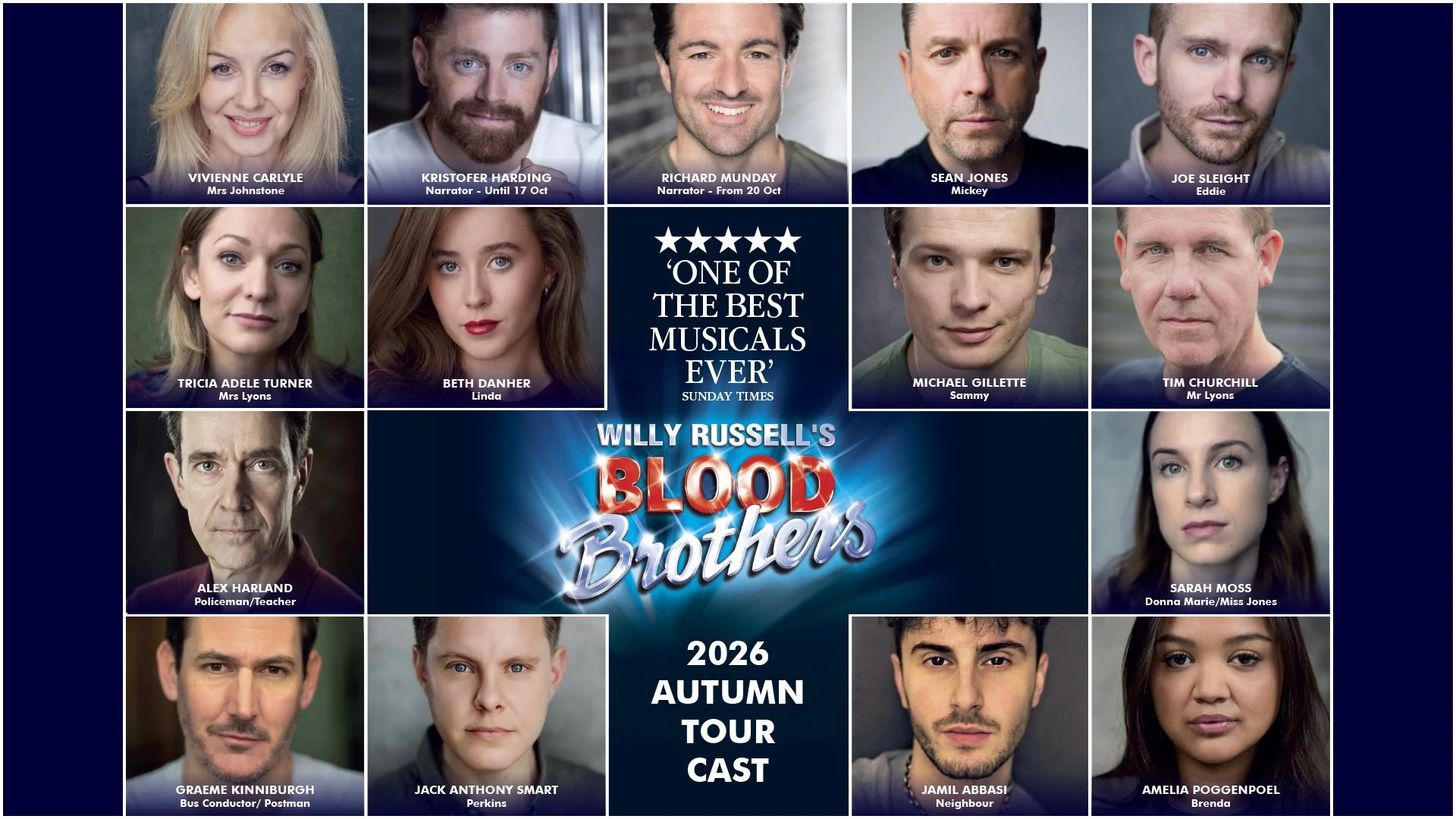 BLOOD BROTHERS announces Autumn casting and new tour dates