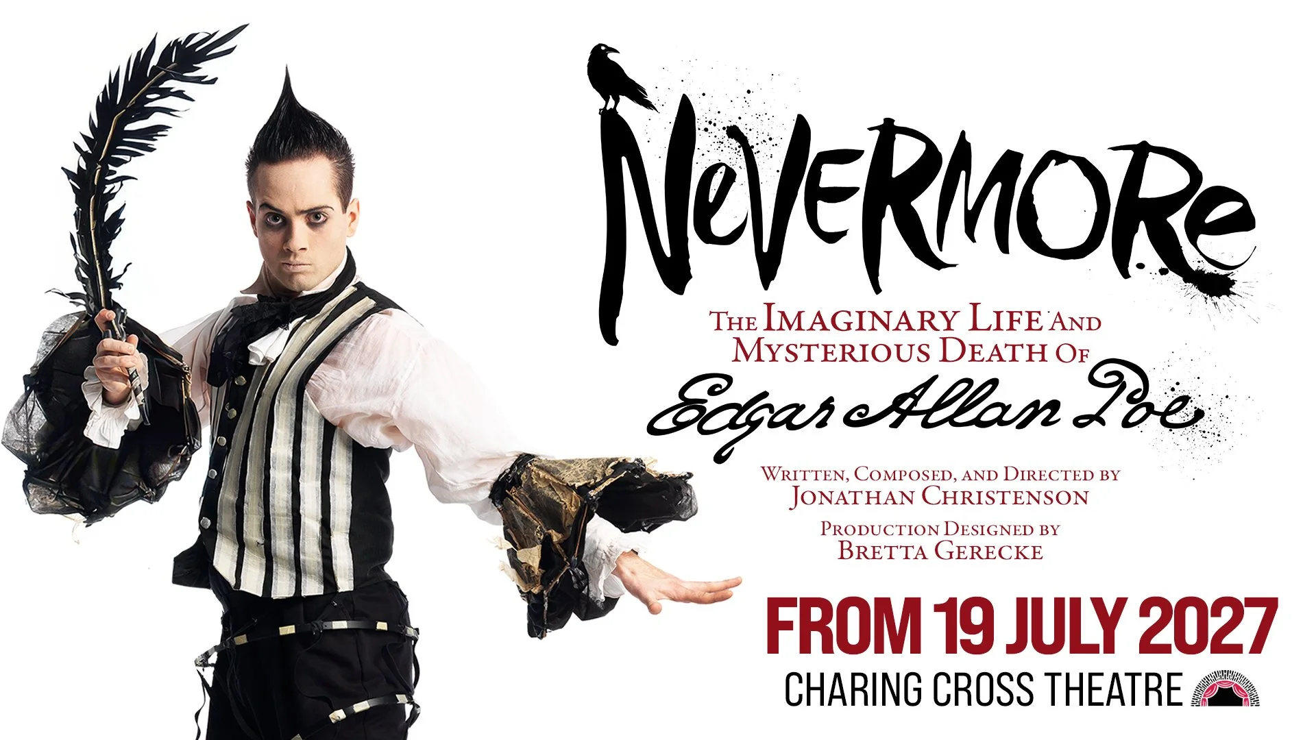 Acclaimed musical play NEVERMORE to play at Charing Cross Theatre