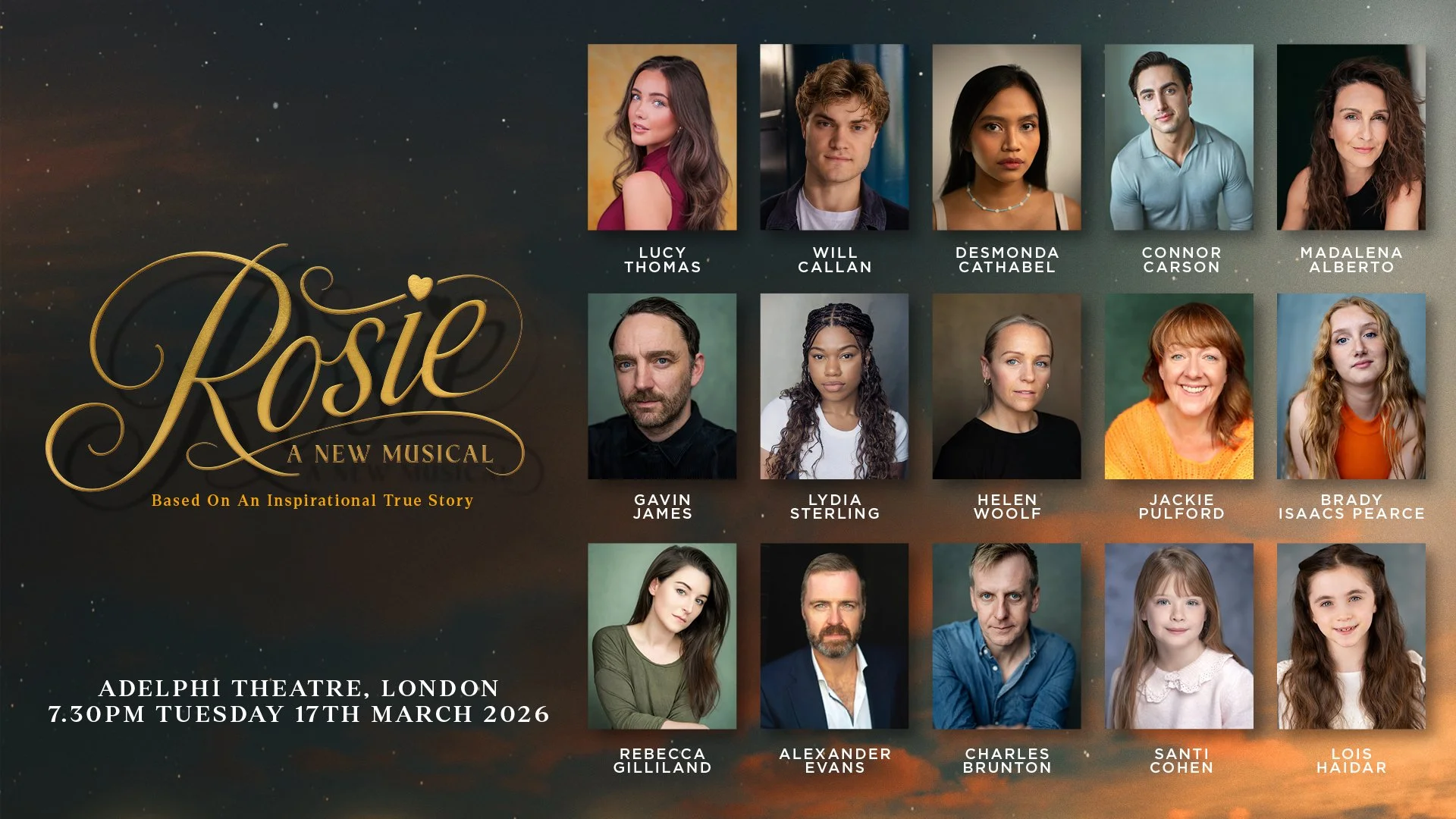Initial cast and creative team announced for ROSIE A NEW MUSICAL West ...