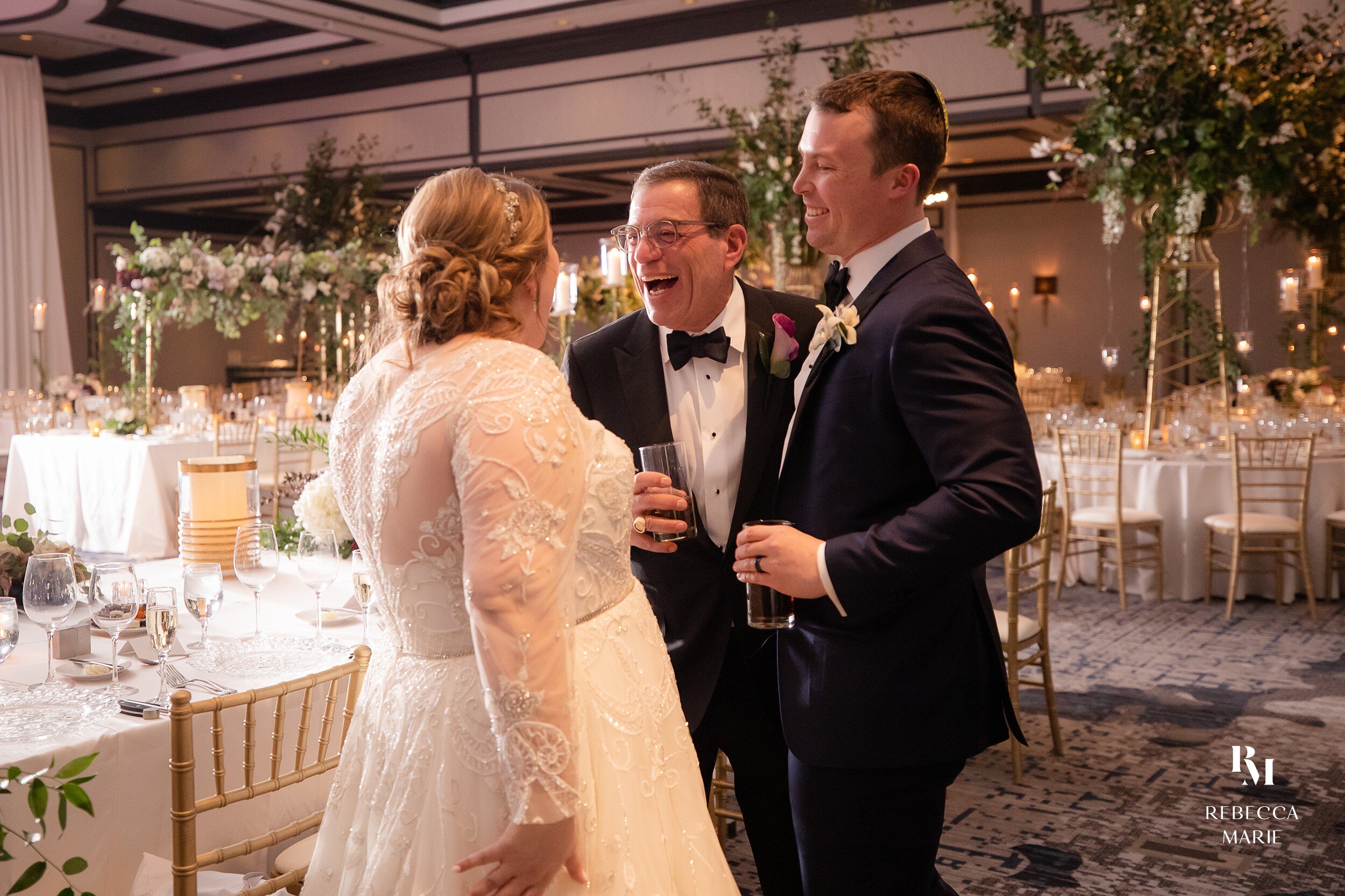  TFW when dad is just as excited to see your winter wedding reception space for the first time as you are. 