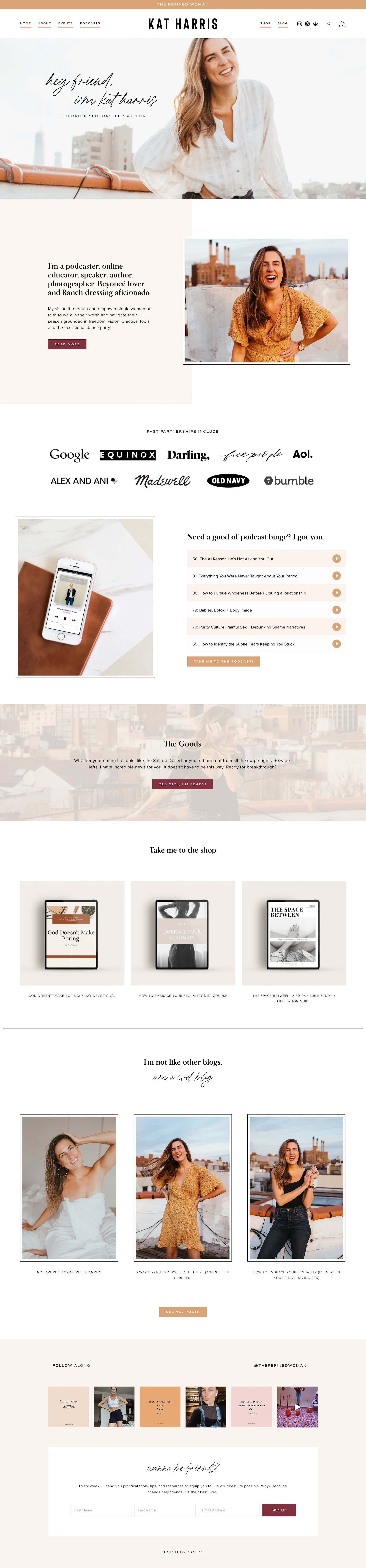 10 best example Squarespace websites for counselors, coaches and wellness  podcasters — Emily Agan Studio | Squarespace Website & Brand Designer
