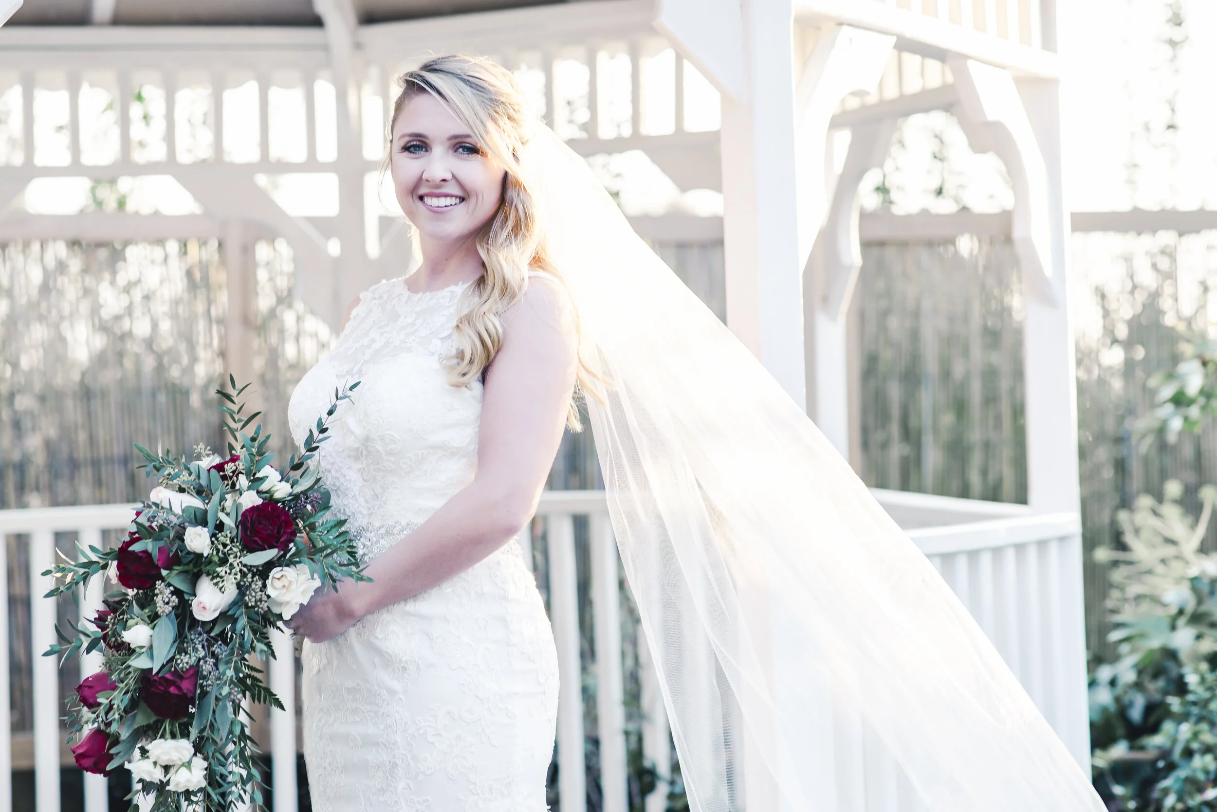 Bridal Portrait in Gazebo